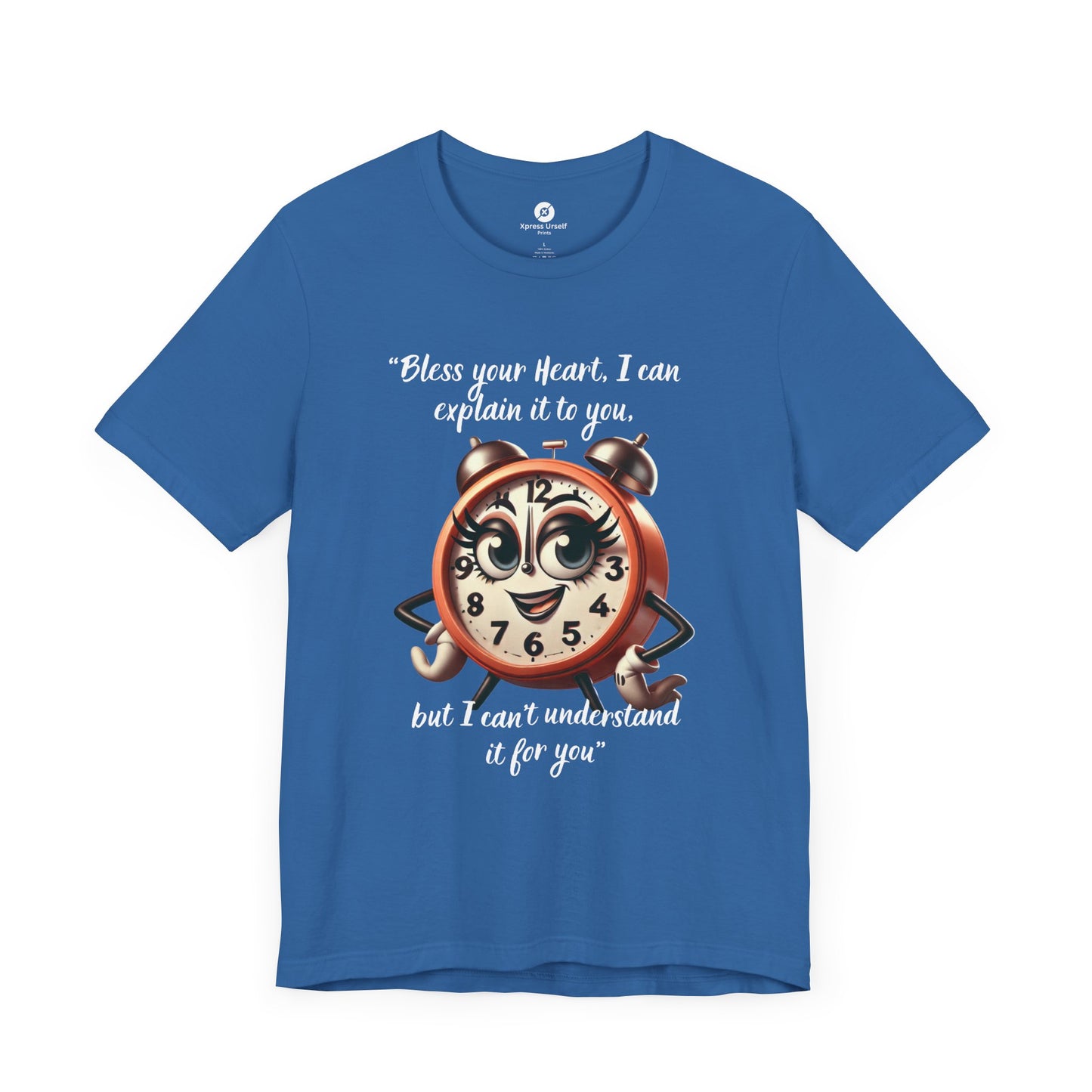 Quirky Clock Graphic Tee - "Bless Your Heart" Quote