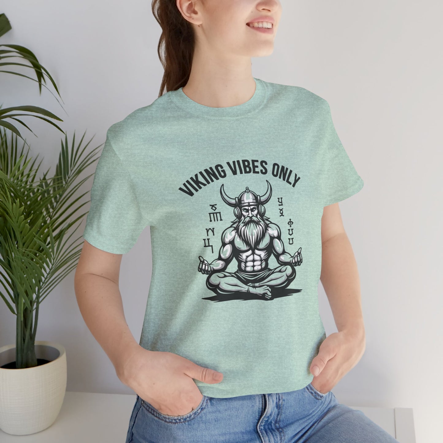 Viking Vibes Only Unisex Tee - Casual Graphic T-Shirt for Norse Mythology Fans