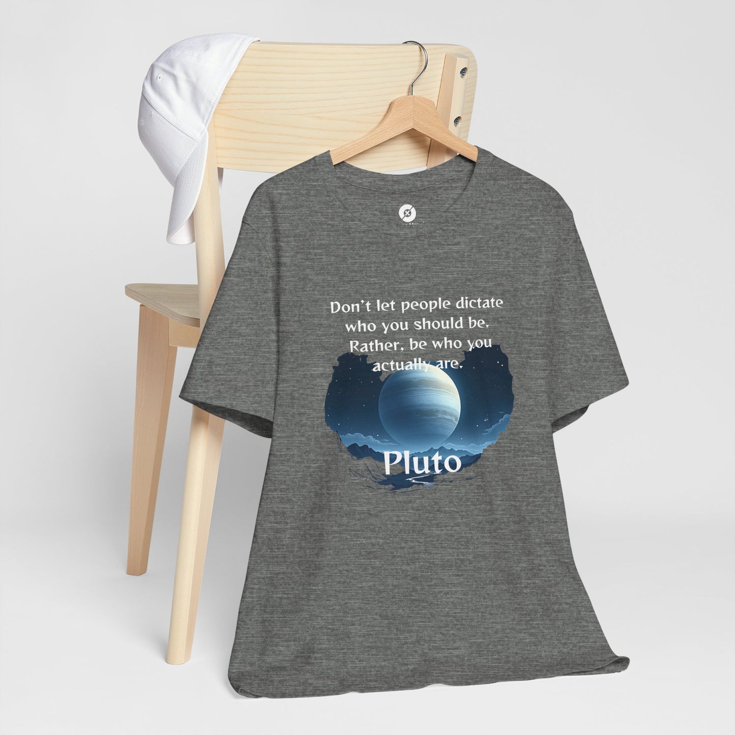 Inspirational Pluto Graphic Tee - Be Who You Are