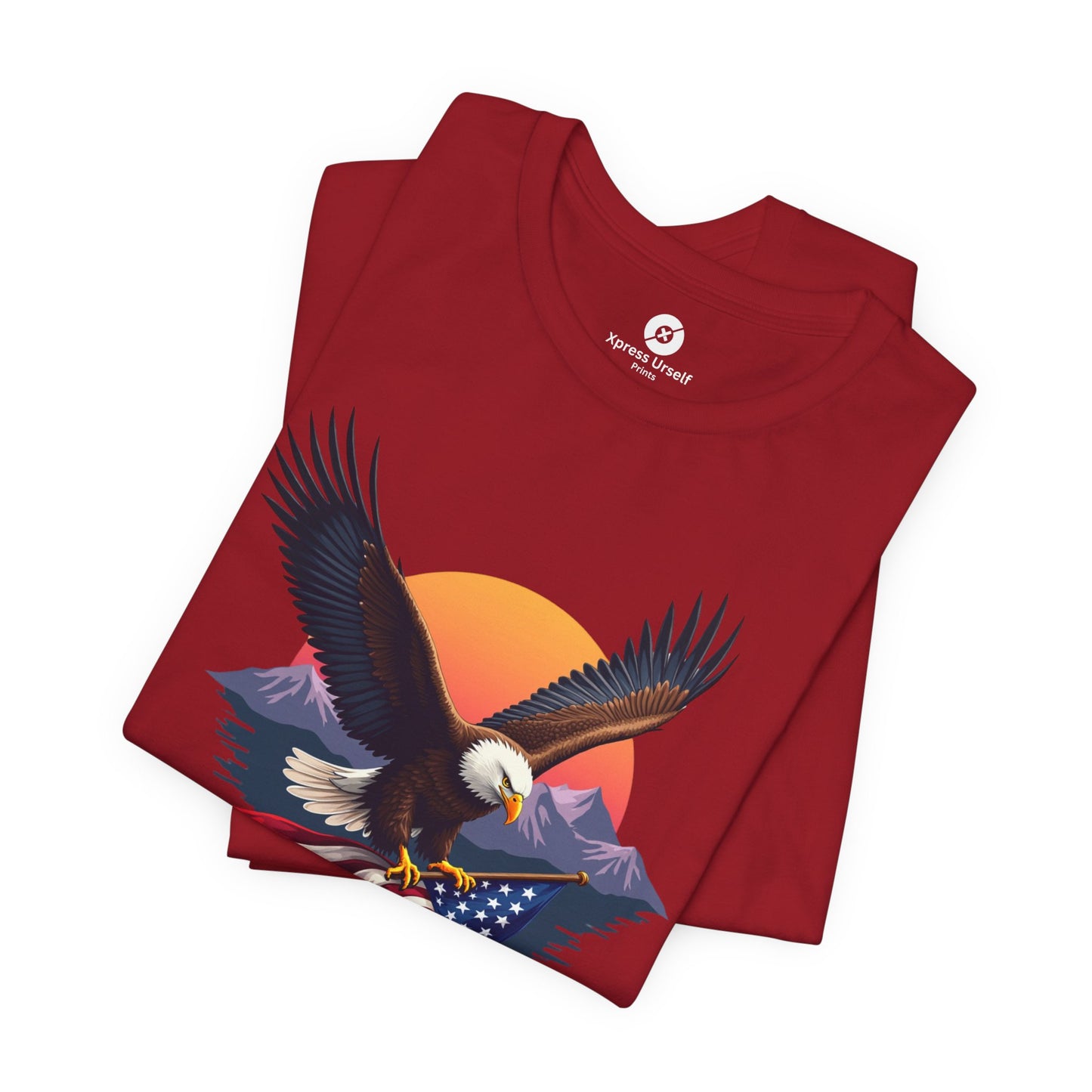 Patriotic Eagle Graphic Tee - Unisex Jersey Short Sleeve T-Shirt