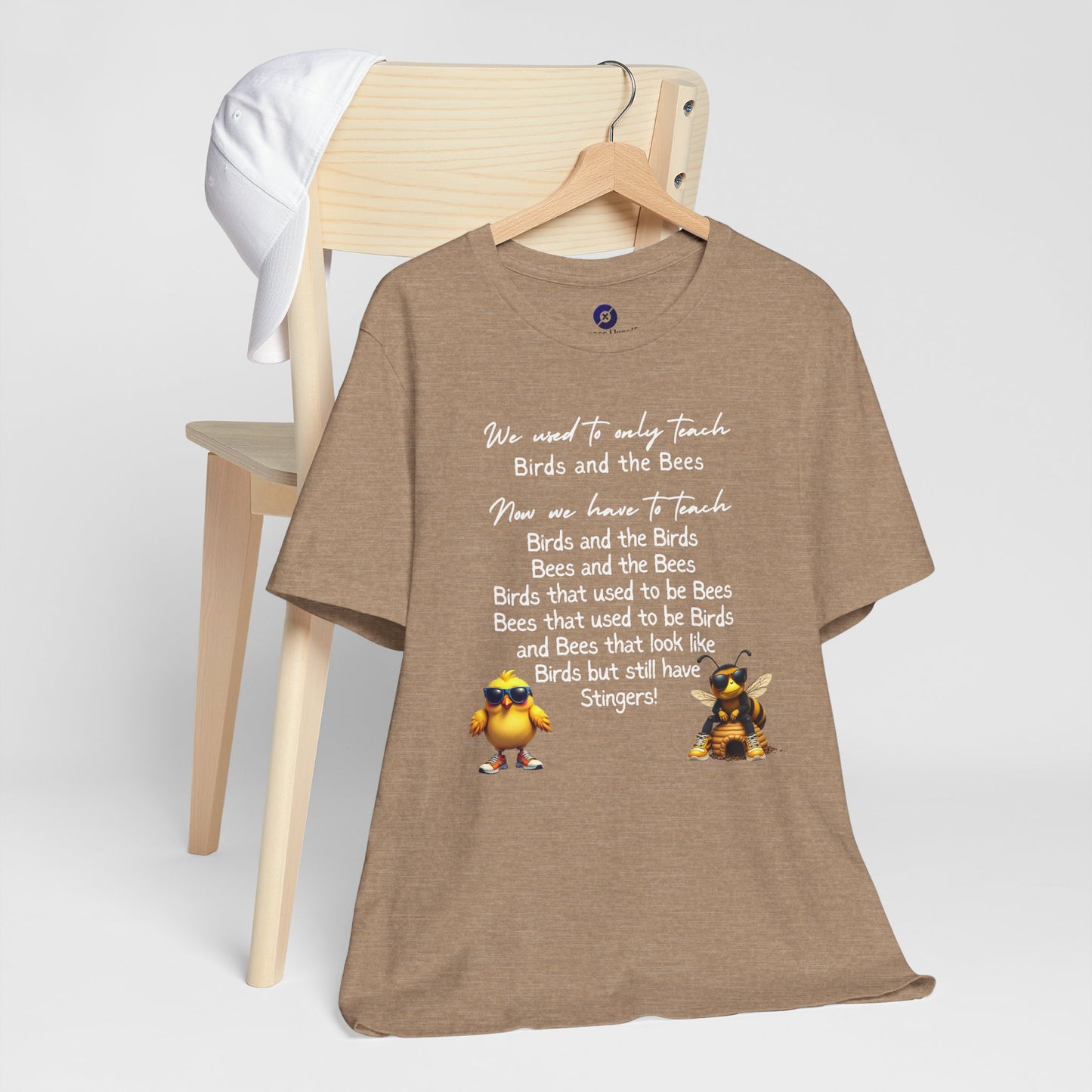 Funny Birds and Bees Tee - Unisex Short Sleeve T-Shirt, Parenting Humor Shirt, Educational Gift, Adult Humor, Nature Lover Tee