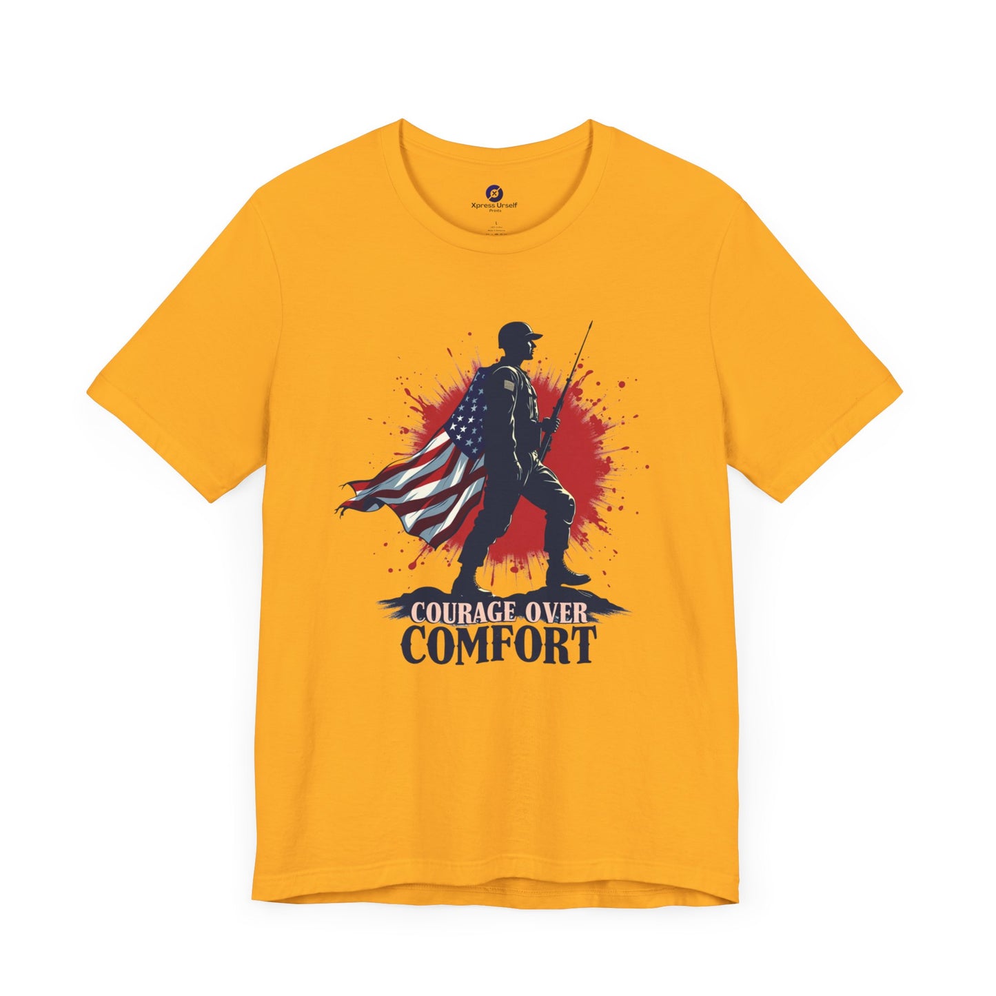 Courage Over Comfort Unisex Short Sleeve Tee - Patriotic T-Shirt