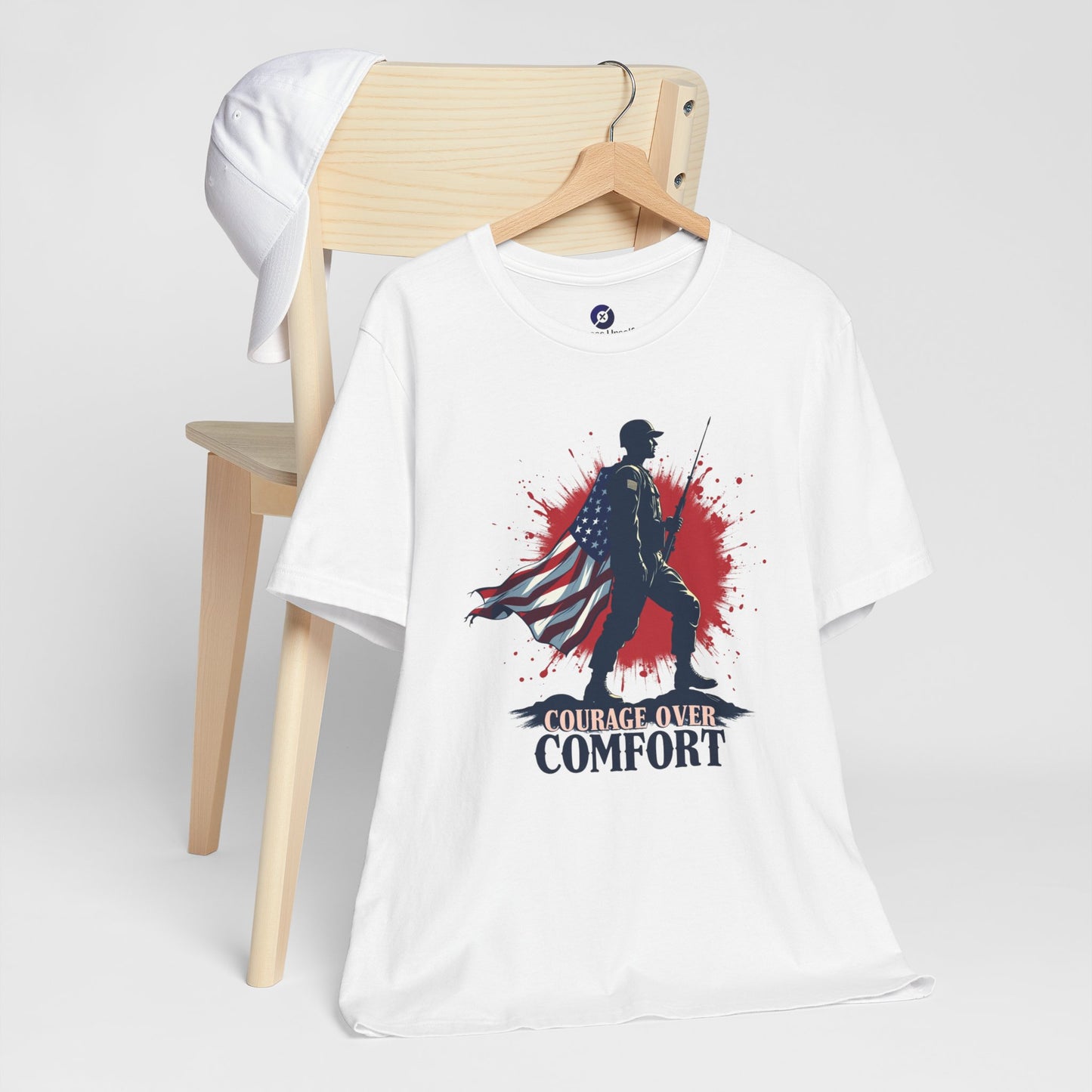 Courage Over Comfort Unisex Short Sleeve Tee - Patriotic T-Shirt