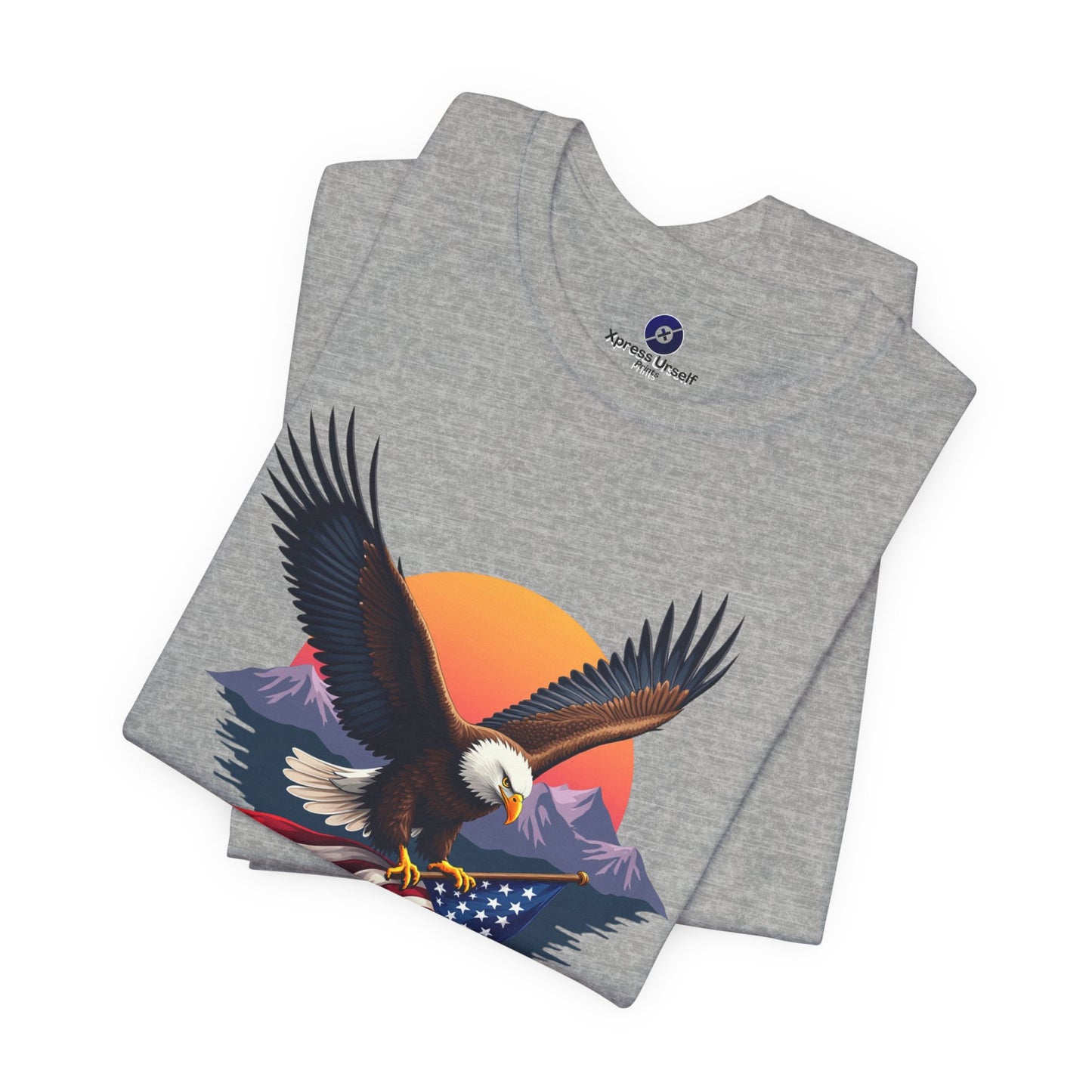 Patriotic Eagle Graphic Tee - Unisex Jersey Short Sleeve T-Shirt