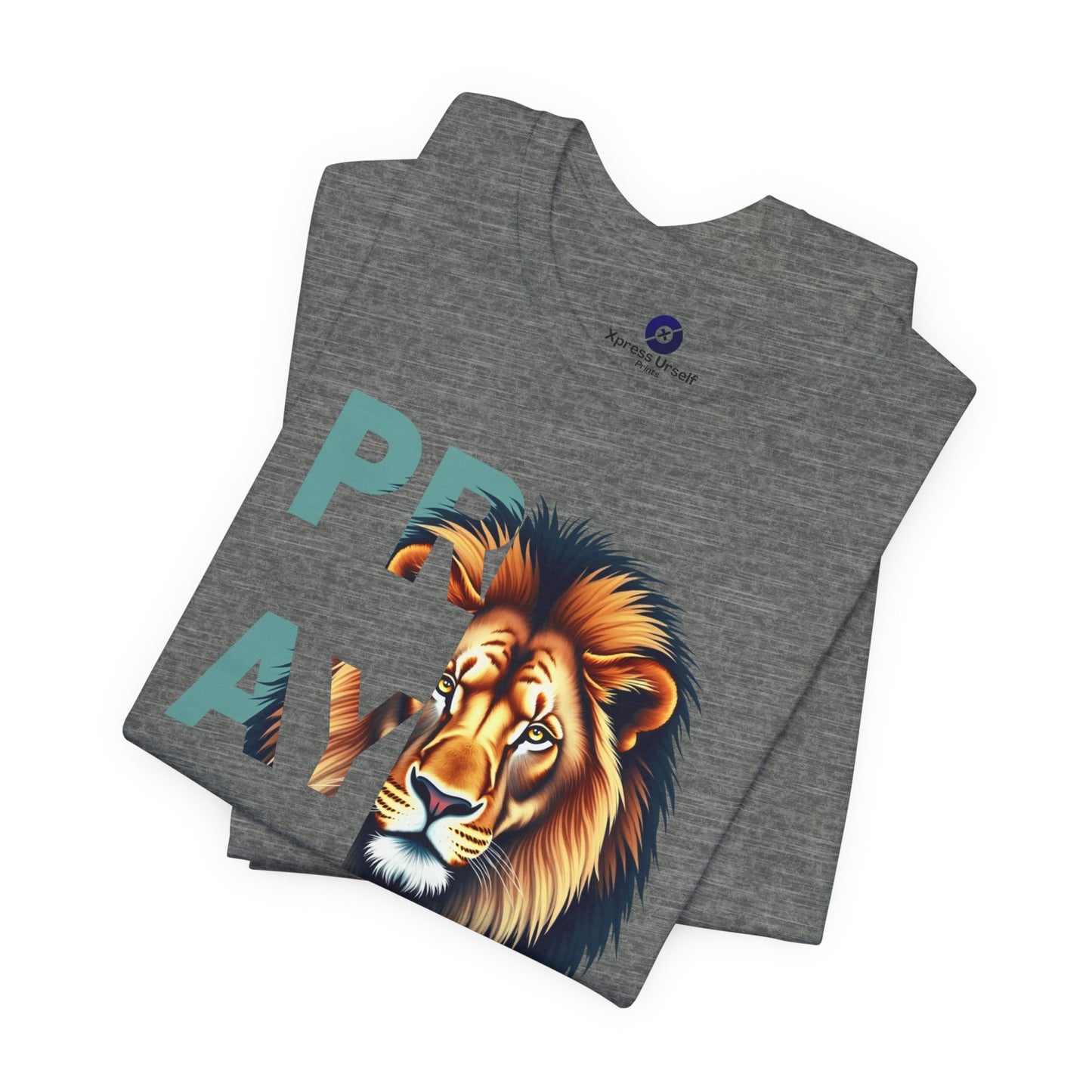 Prayer Lion Unisex Jersey Tee - Faith & Strength Shirt