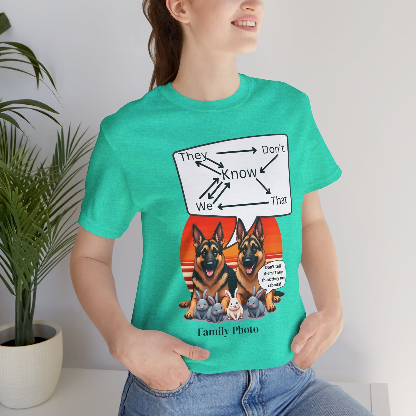 Funny Family Photo Dog Tee | Unisex Jersey Short Sleeve Shirt