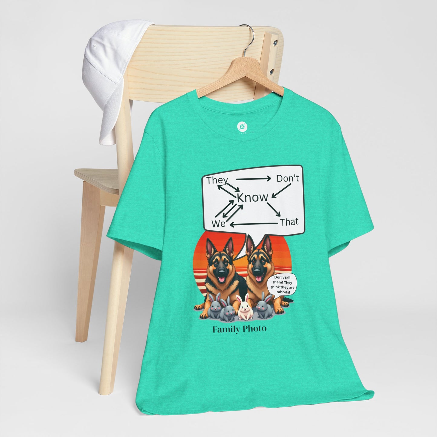 Funny Family Photo Dog Tee | Unisex Jersey Short Sleeve Shirt