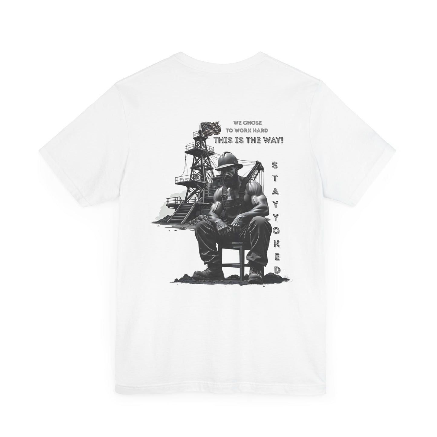 Work Hard Stay Yoked Tee, Motivational T-Shirt, Gift for Fitness Lovers, Unisex Casual Wear, Father's Day Gift, Gym Apparel