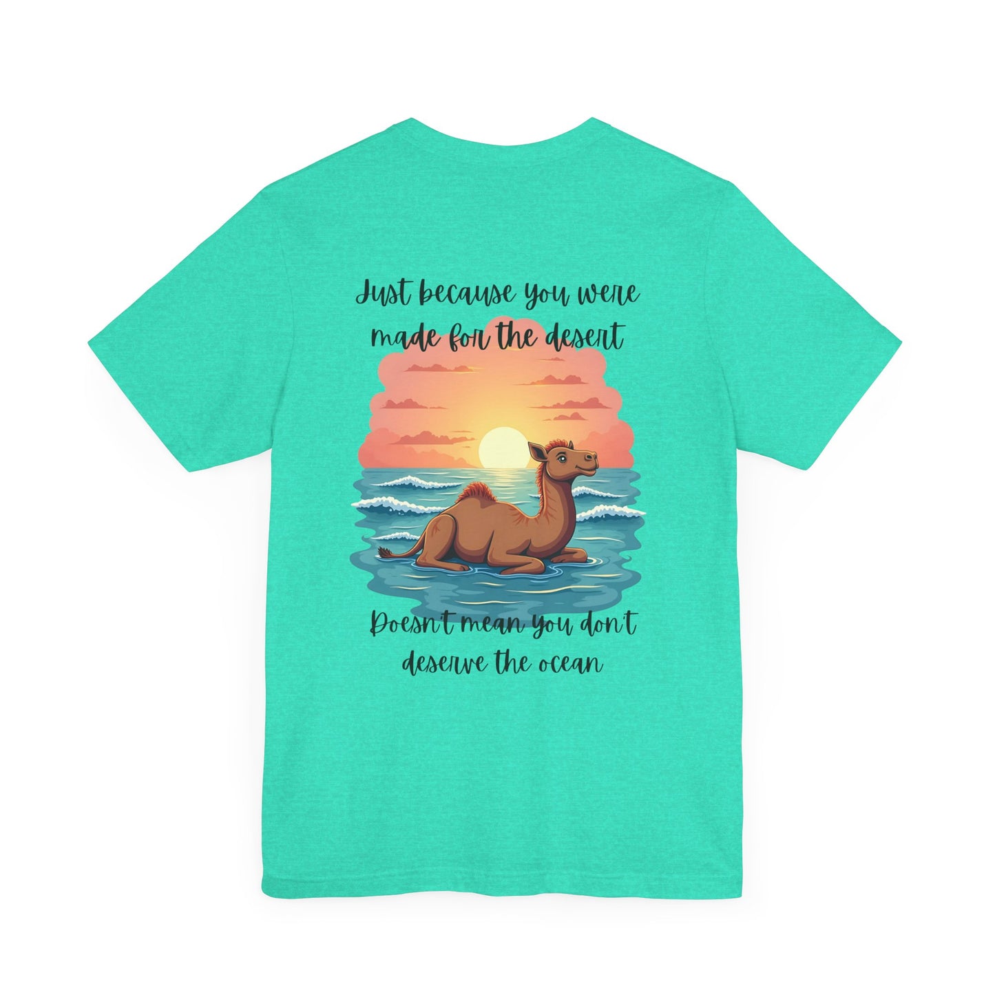 Desert Meets Ocean Tee - Inspirational Camel Graphic Shirt