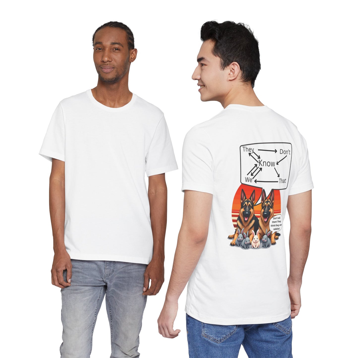 Funny Family Photo Dog Tee | Unisex Jersey Short Sleeve Shirt