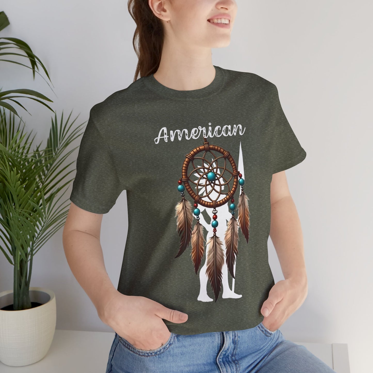 American Dream Catcher Unisex Tee - Bohemian Style Short Sleeve Shirt