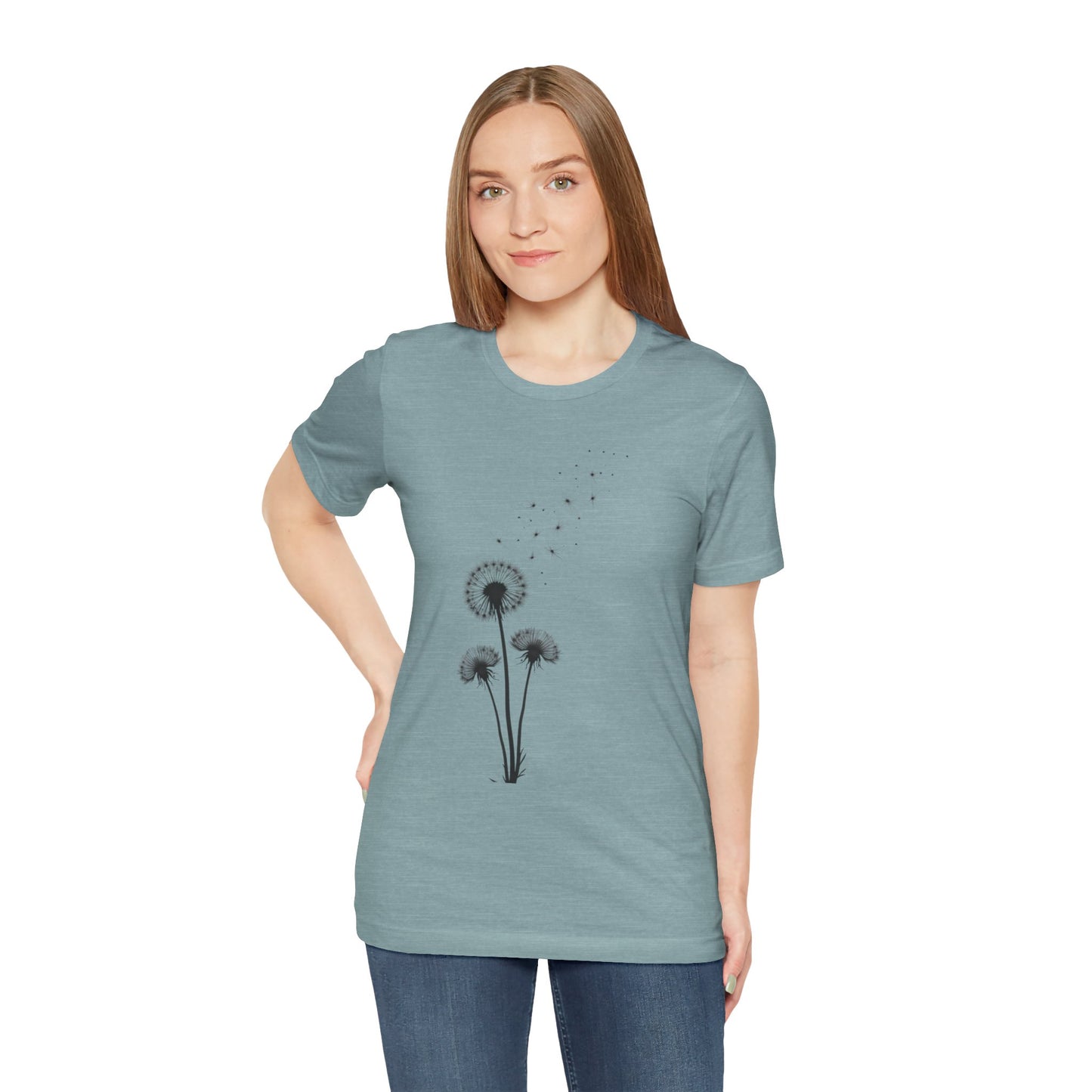 Dandelion Dreams Unisex Jersey Short Sleeve Tee - Nature-Inspired Tee for Relaxed Vibes