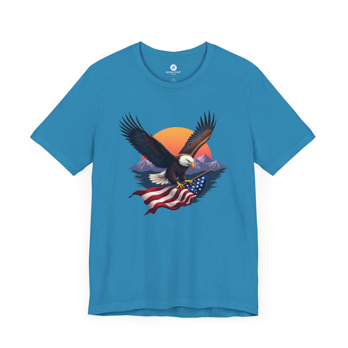 Patriotic Eagle Graphic Tee - Unisex Jersey Short Sleeve T-Shirt