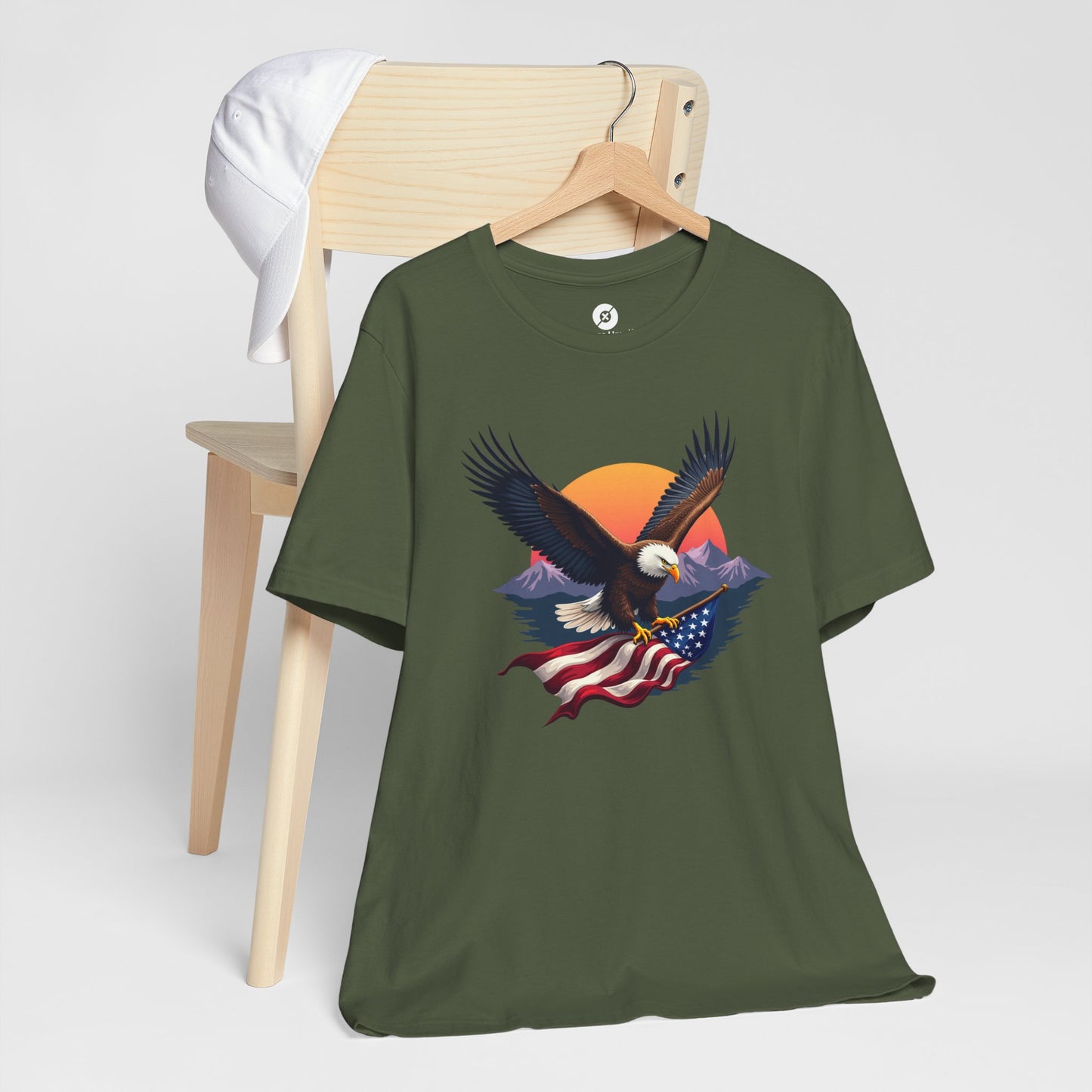 Patriotic Eagle Graphic Tee - Unisex Jersey Short Sleeve T-Shirt