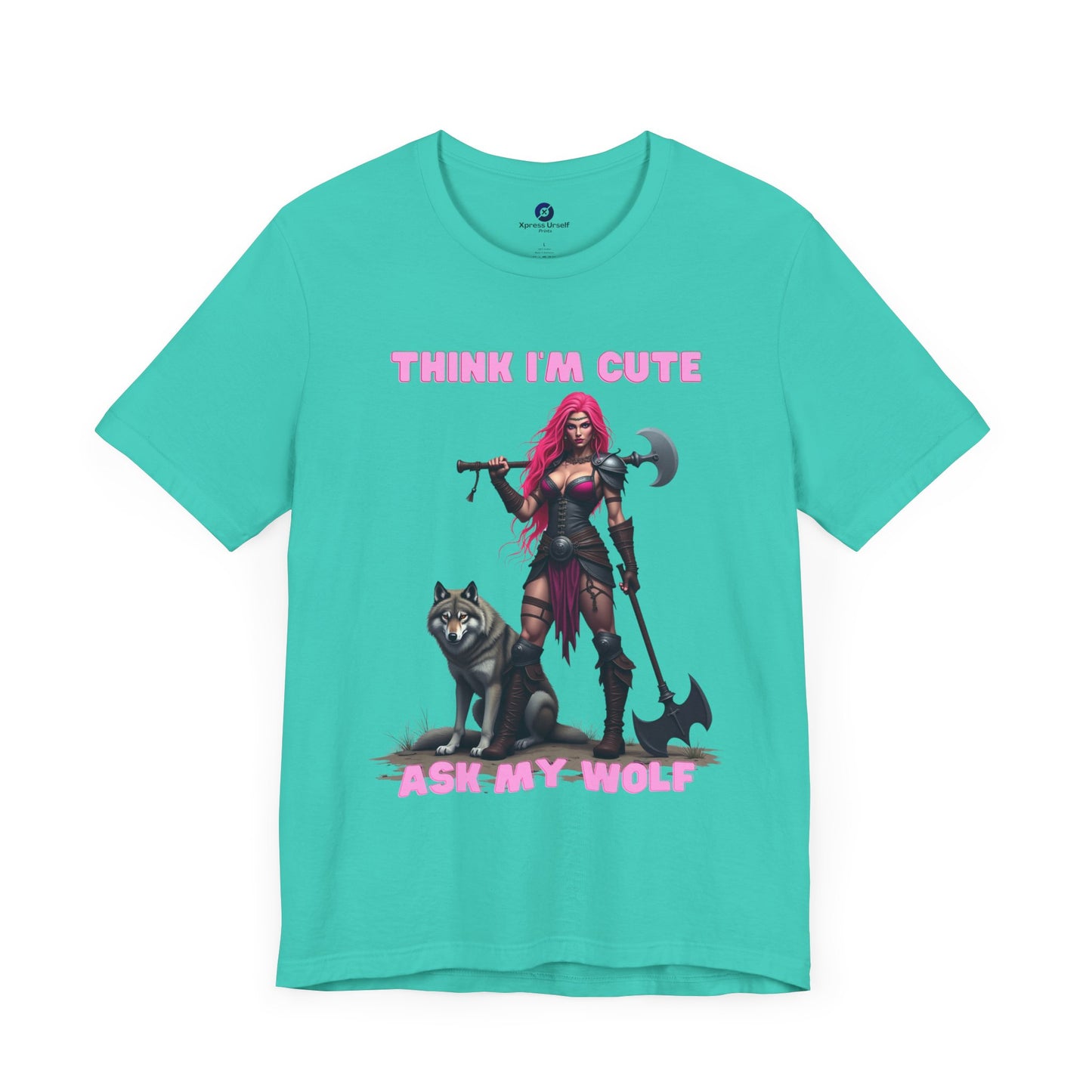Think I'm Cute Unisex Jersey Tee with Warrior Design