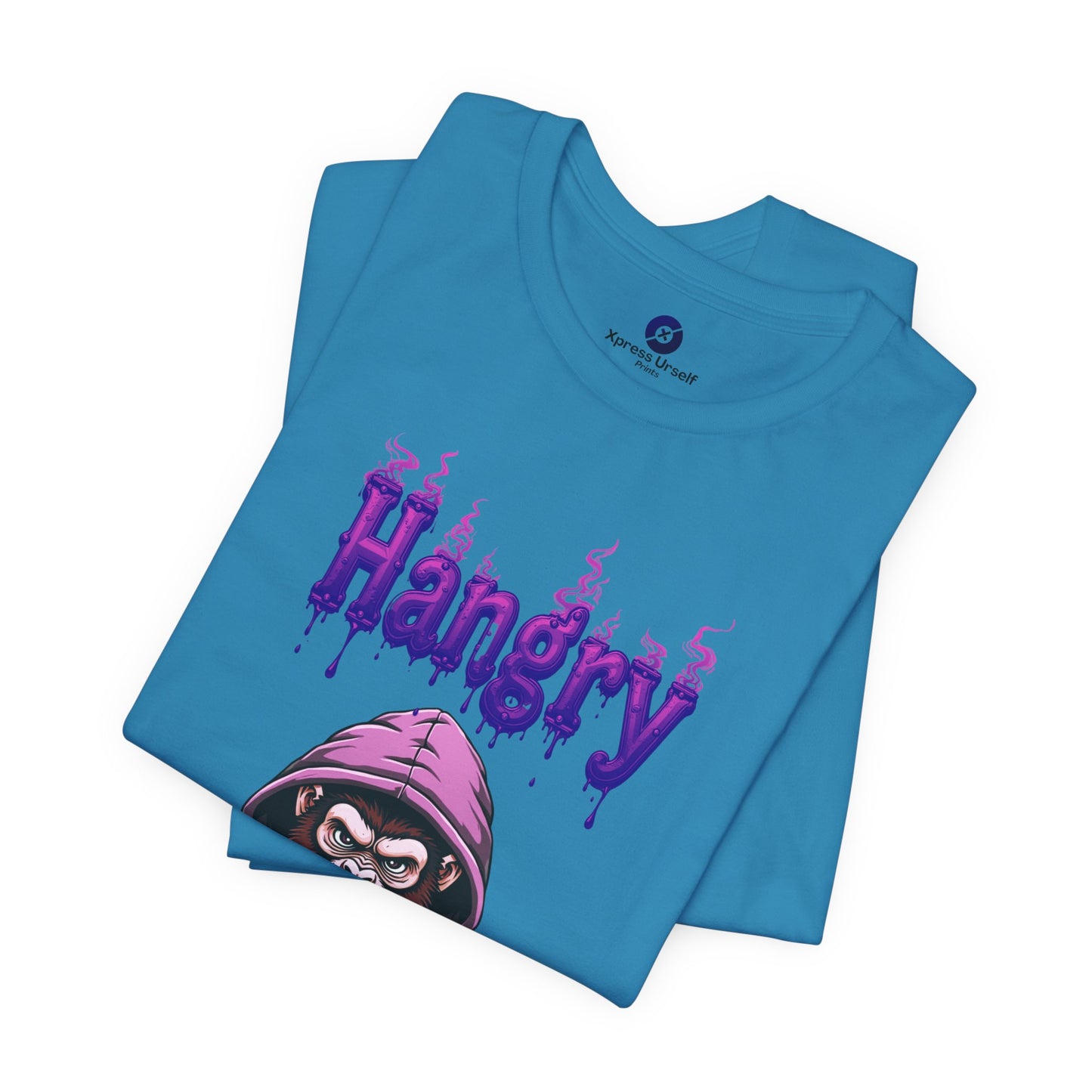 Hangry Gorilla Unisex Jersey Tee - Fun Graphic T-Shirt for Food Lovers