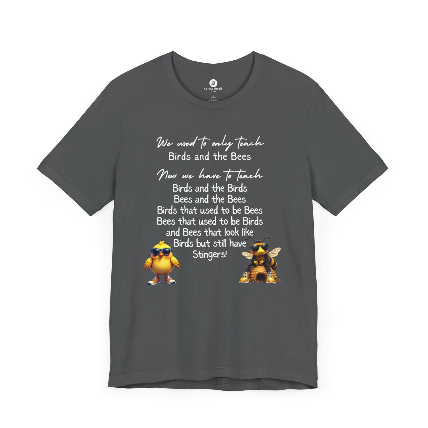 Funny Birds and Bees Tee - Unisex Short Sleeve T-Shirt, Parenting Humor Shirt, Educational Gift, Adult Humor, Nature Lover Tee