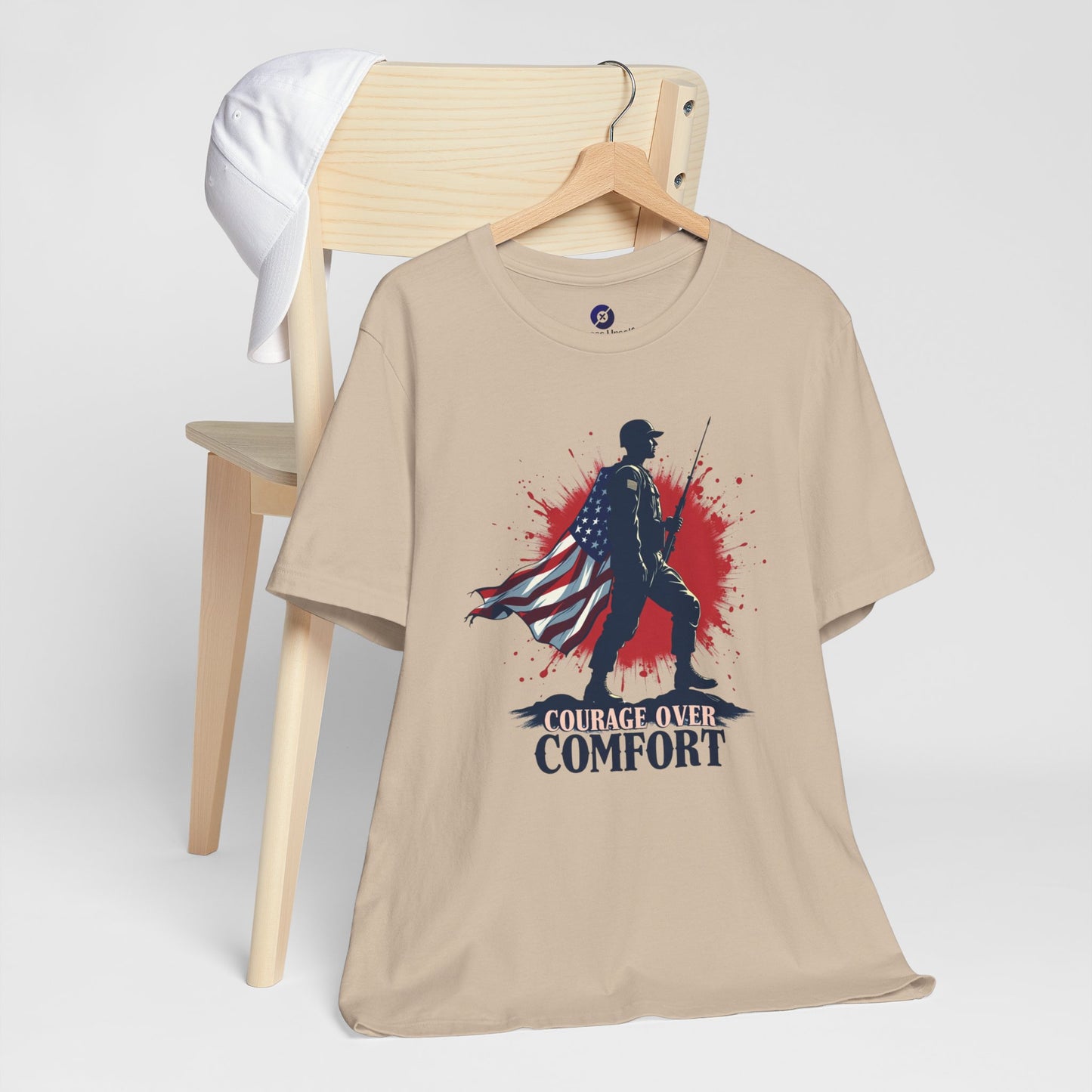 Courage Over Comfort Unisex Short Sleeve Tee - Patriotic T-Shirt