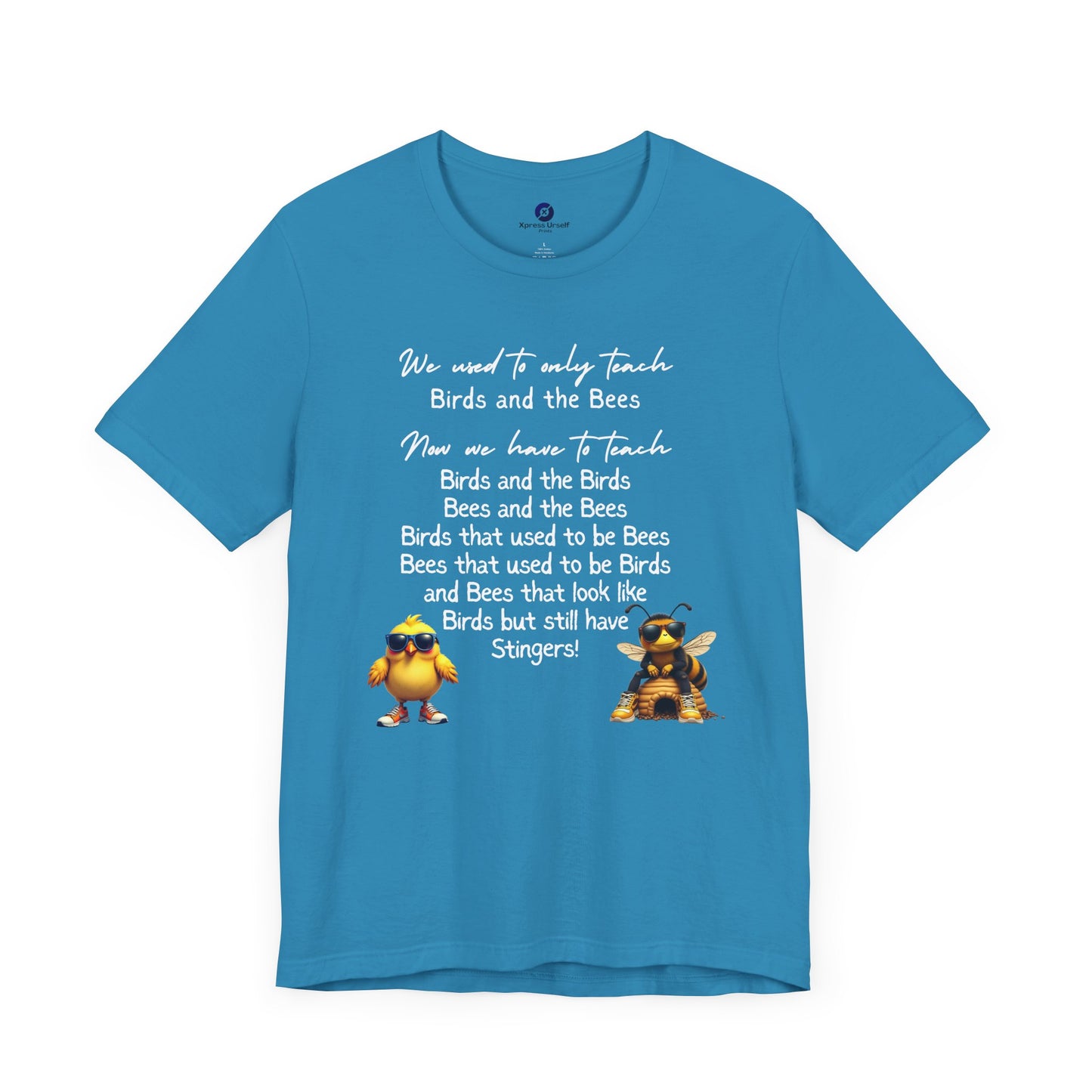 Funny Birds and Bees Tee - Unisex Short Sleeve T-Shirt, Parenting Humor Shirt, Educational Gift, Adult Humor, Nature Lover Tee