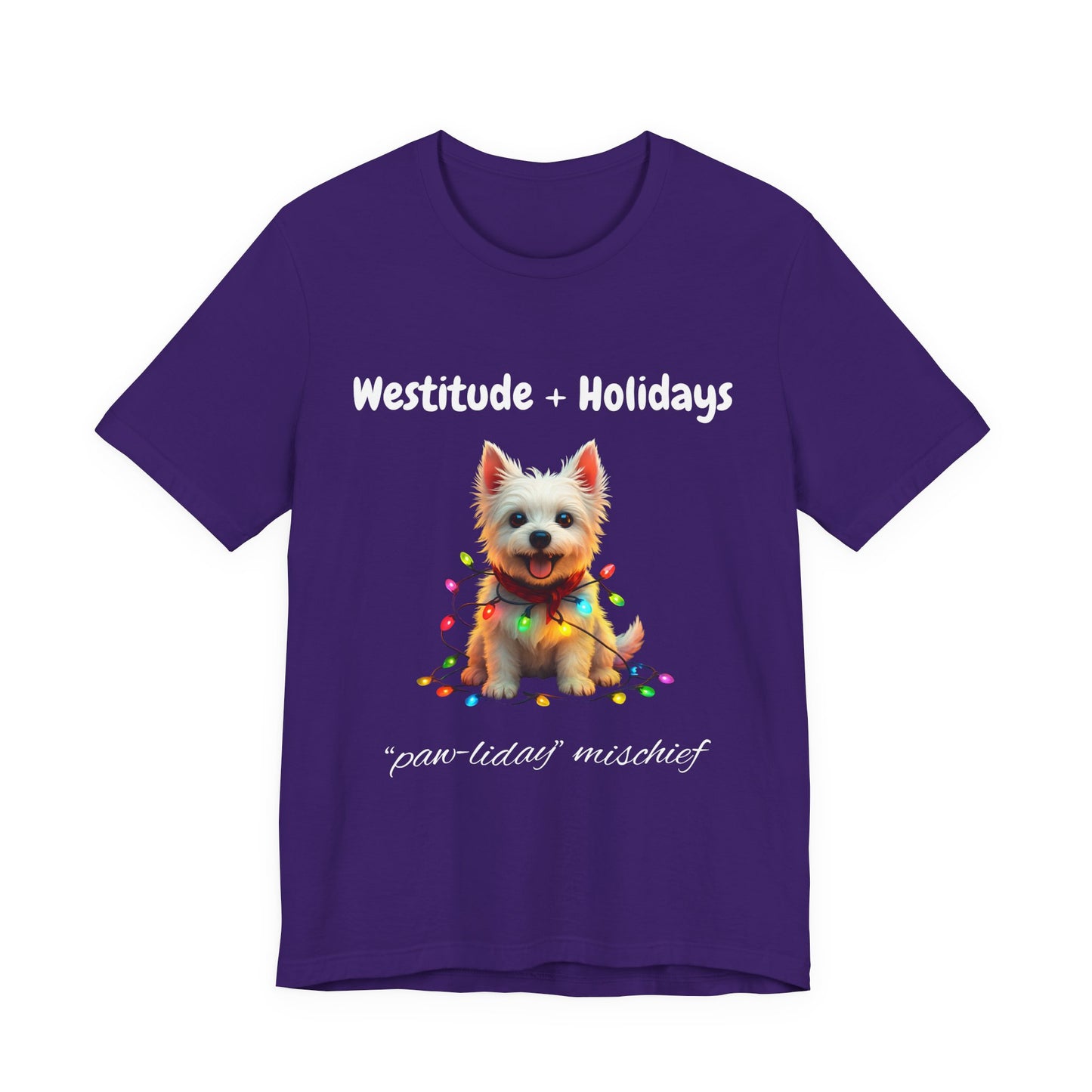 Festive Dog-Themed T-Shirt, Unisex Short Sleeve Tee for Pet Lovers, Perfect for Holiday Parties, Gift for Dog Owners, Christmas Apparel