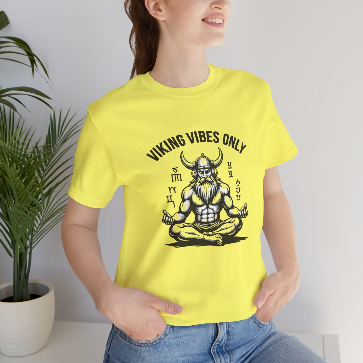 Viking Vibes Only Unisex Tee - Casual Graphic T-Shirt for Norse Mythology Fans