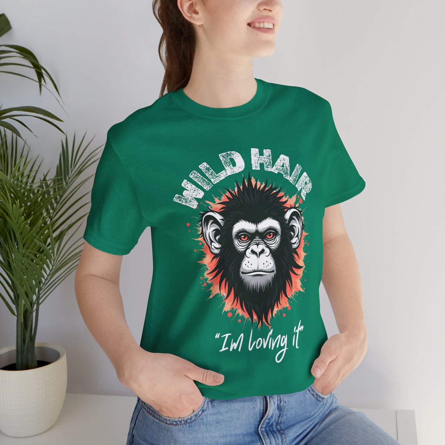 Wild Hair Gorilla Unisex Short Sleeve Tee | Fun Graphic Shirt for Casual Wear