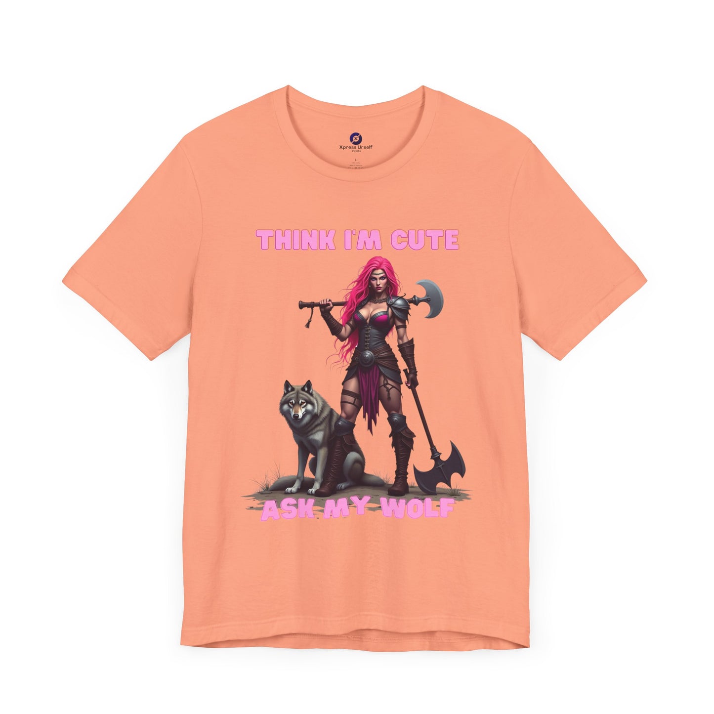 Think I'm Cute Unisex Jersey Tee with Warrior Design