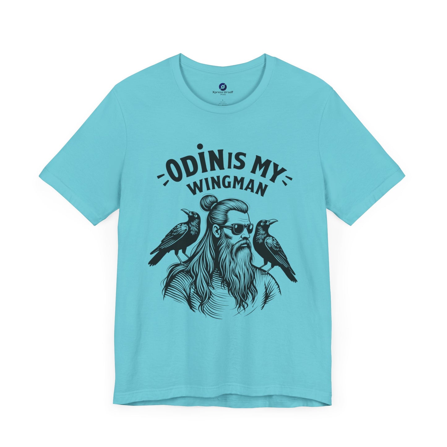 Odin's My Wingman Graphic Tee - Unisex Jersey Short Sleeve Shirt for Mythology Lovers