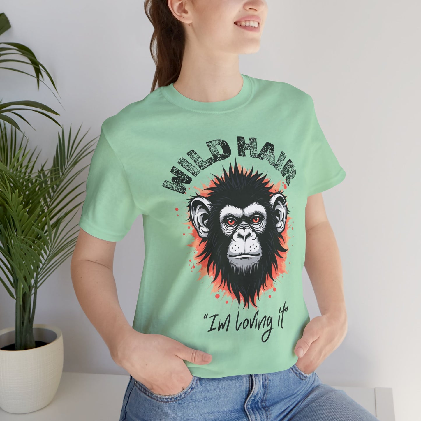 Wild Hair Gorilla Unisex Short Sleeve Tee | Fun Graphic Shirt for Casual Wear