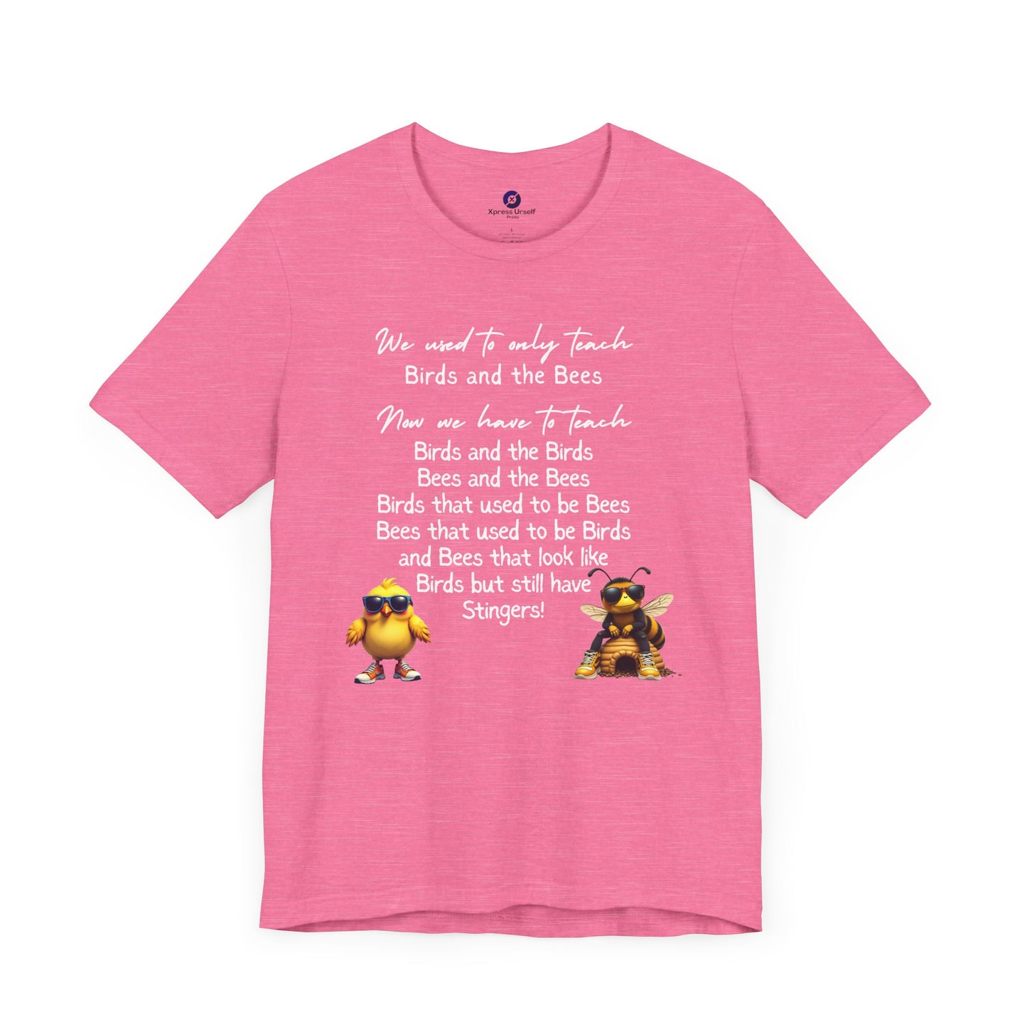 Funny Birds and Bees Tee - Unisex Short Sleeve T-Shirt, Parenting Humor Shirt, Educational Gift, Adult Humor, Nature Lover Tee