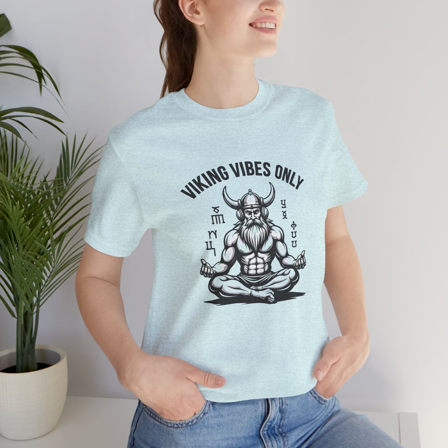 Viking Vibes Only Unisex Tee - Casual Graphic T-Shirt for Norse Mythology Fans
