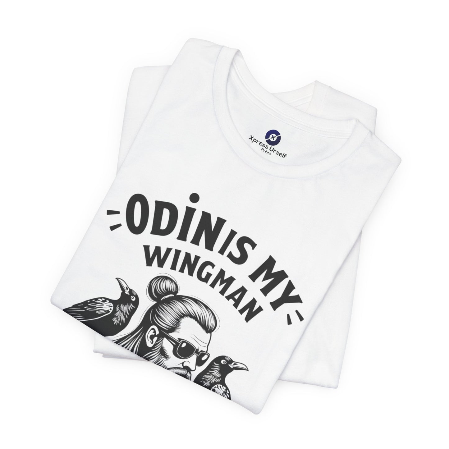 Odin's My Wingman Graphic Tee - Unisex Jersey Short Sleeve Shirt for Mythology Lovers