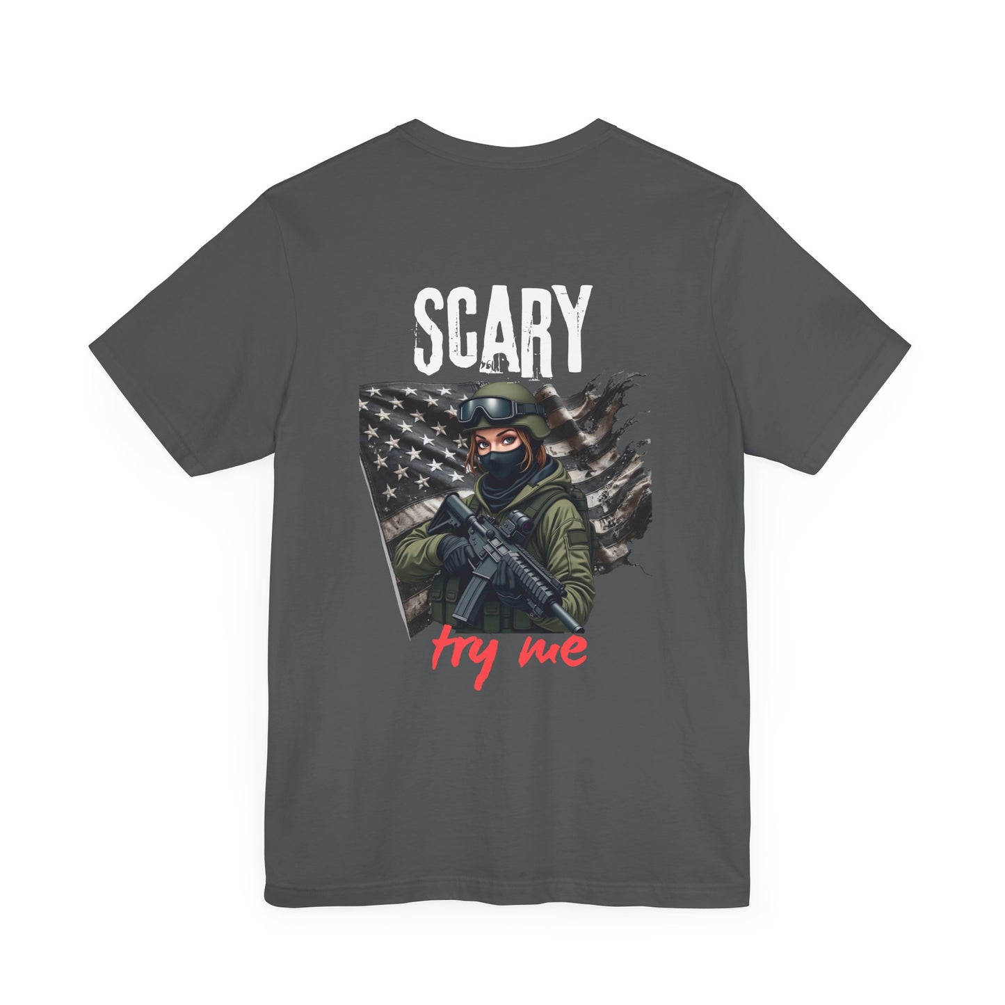 Female Scary Graphic Tee - Unisex Short Sleeve T-Shirt for Bold Statements