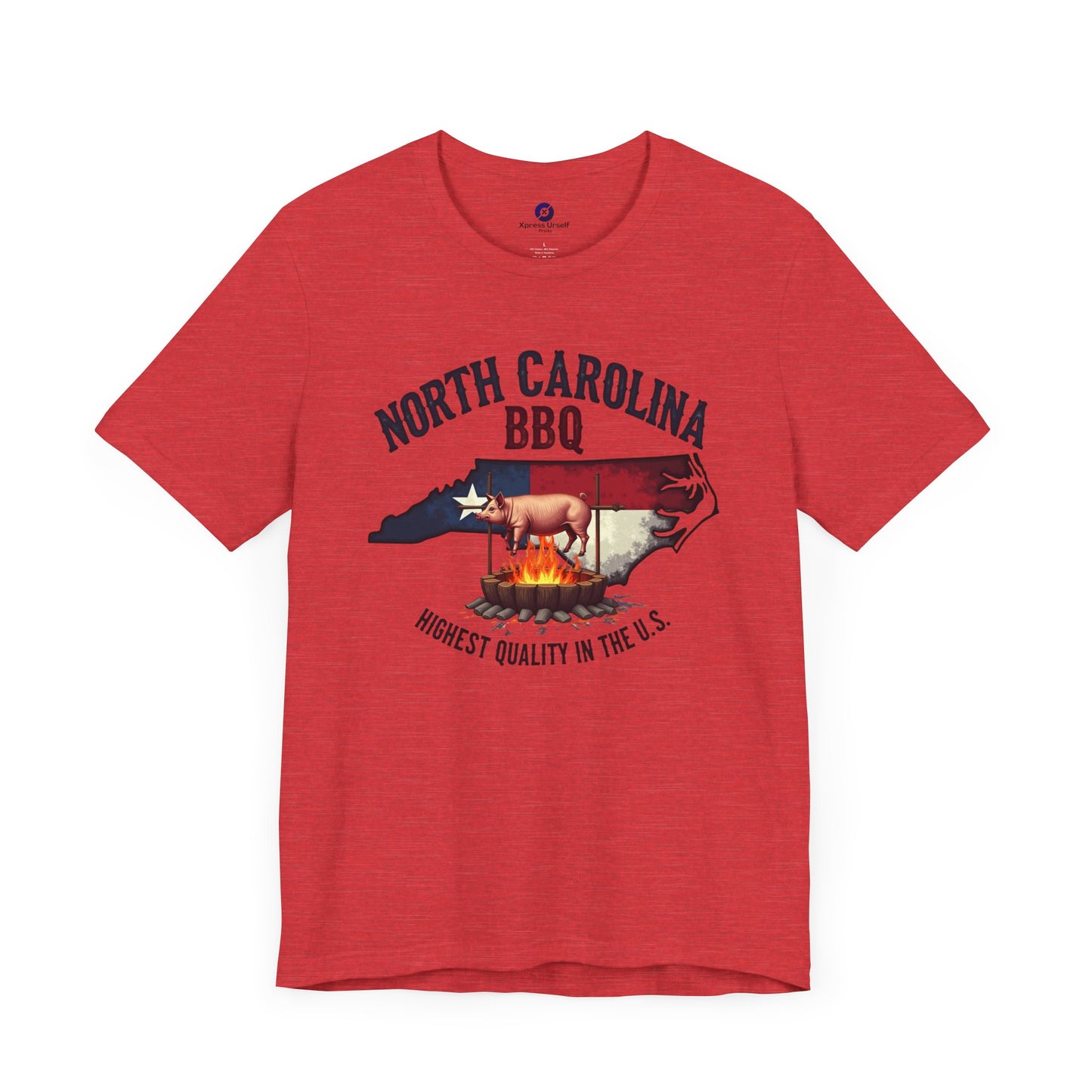 North Carolina BBQ Unisex Short Sleeve Tee - Perfect for BBQ Lovers