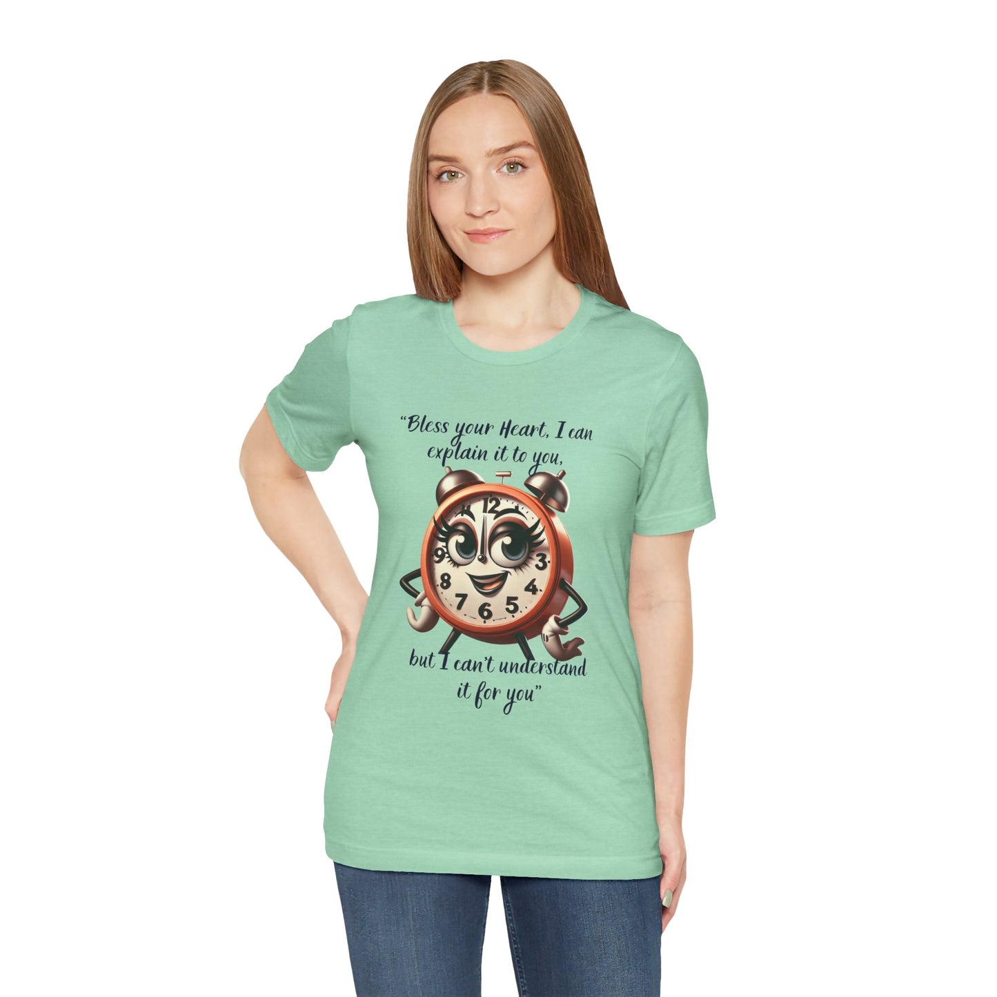 Quirky Clock Graphic Tee - "Bless Your Heart" Quote