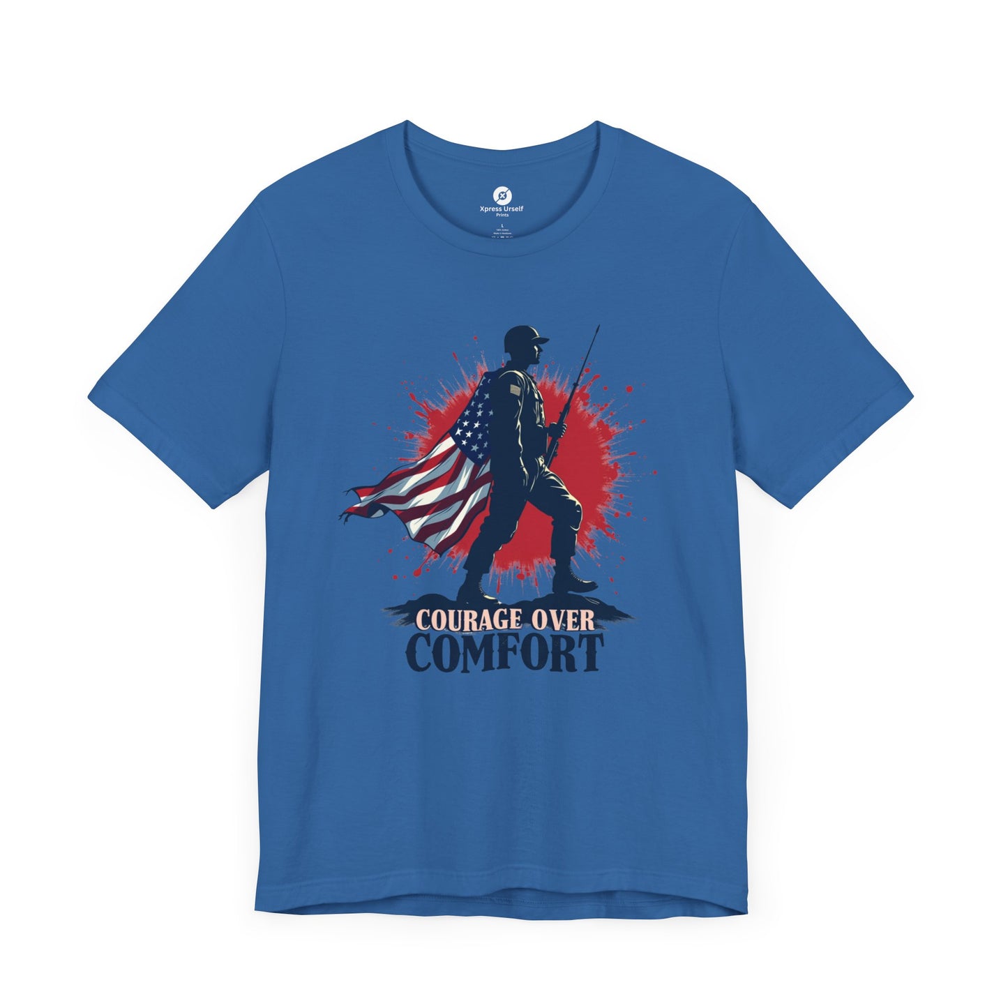 Courage Over Comfort Unisex Short Sleeve Tee - Patriotic T-Shirt
