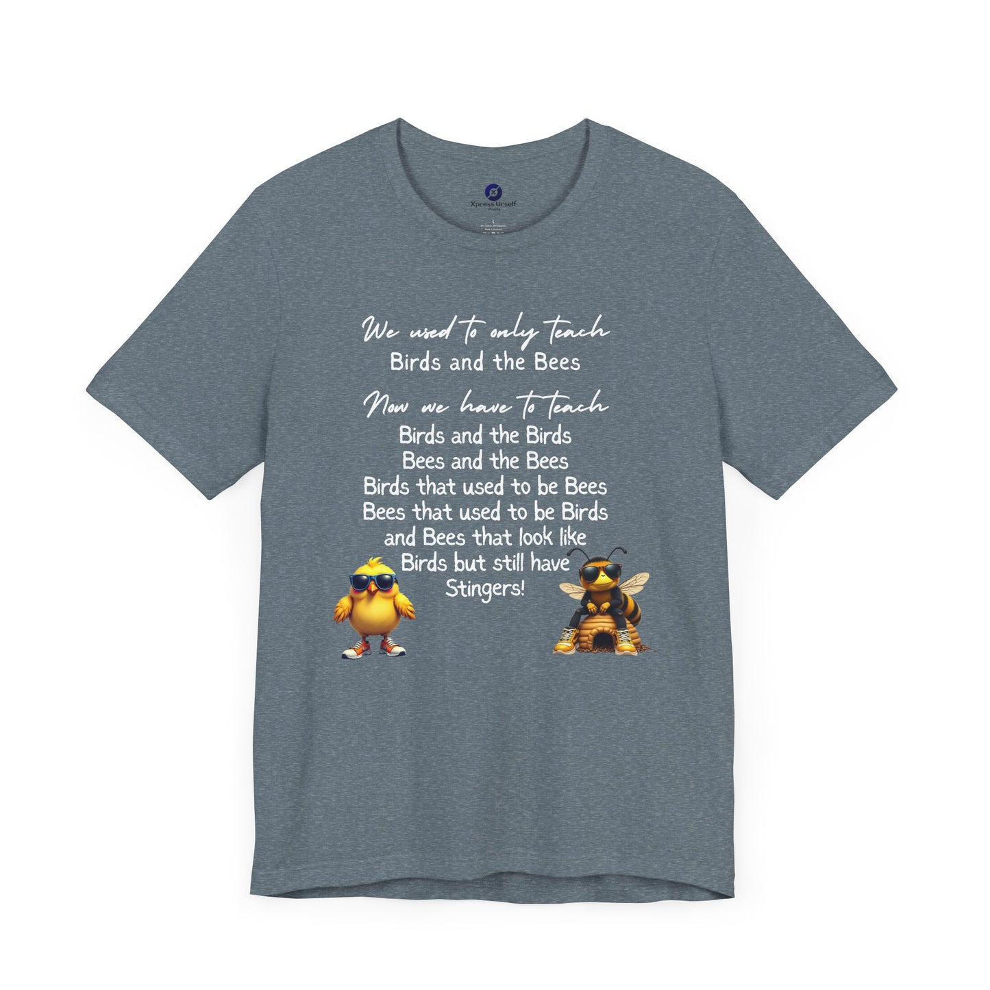Funny Birds and Bees Tee - Unisex Short Sleeve T-Shirt, Parenting Humor Shirt, Educational Gift, Adult Humor, Nature Lover Tee