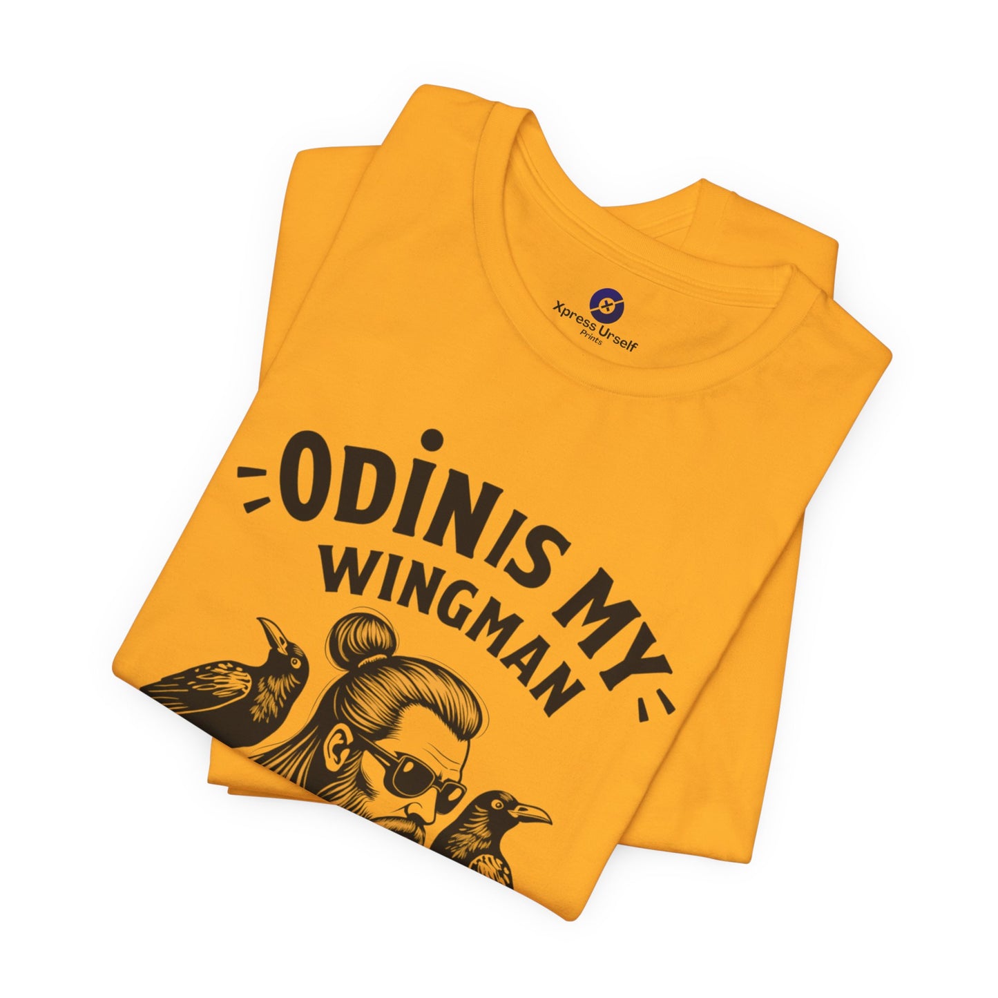 Odin's My Wingman Graphic Tee - Unisex Jersey Short Sleeve Shirt for Mythology Lovers