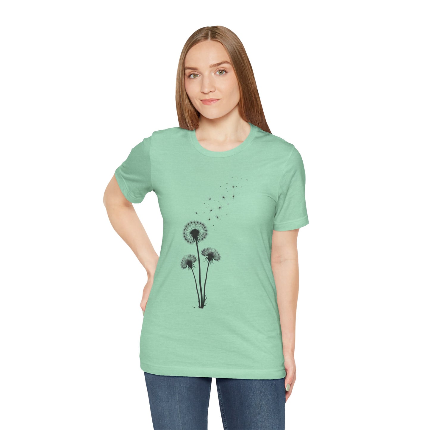 Dandelion Dreams Unisex Jersey Short Sleeve Tee - Nature-Inspired Tee for Relaxed Vibes