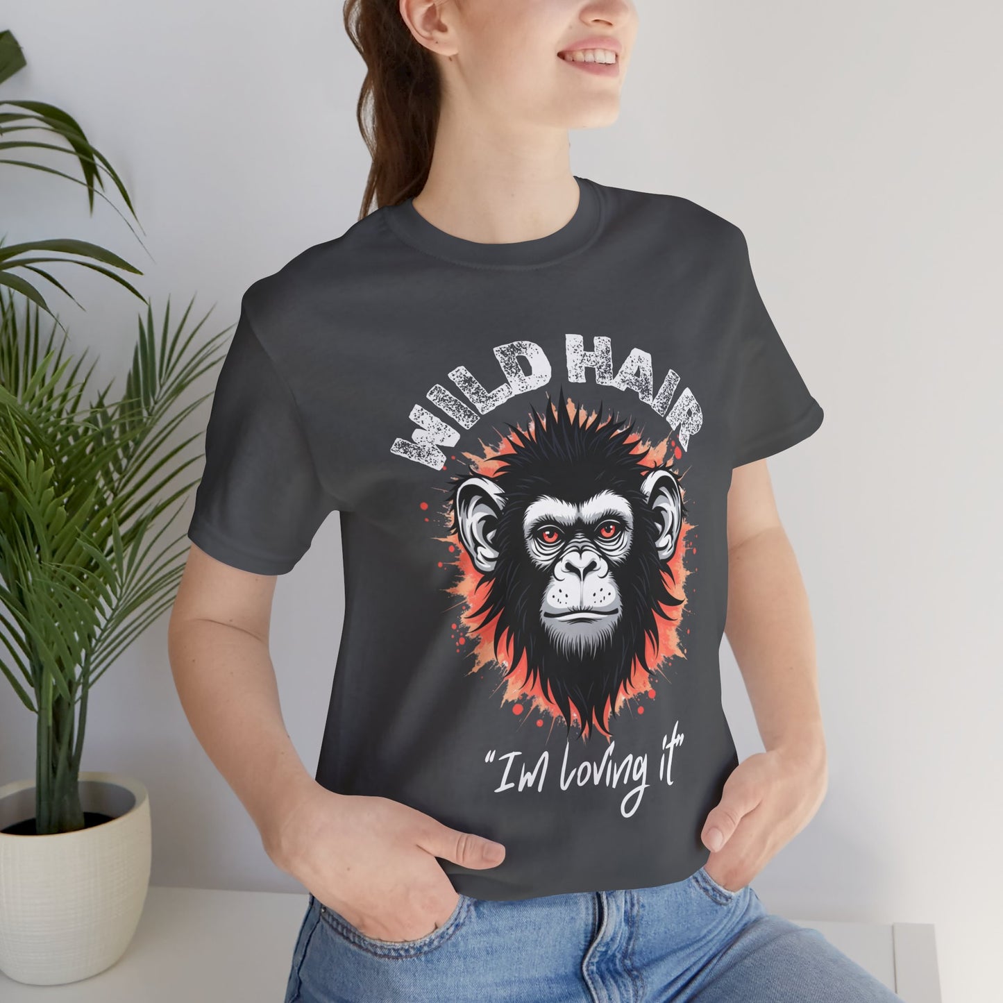 Wild Hair Gorilla Unisex Short Sleeve Tee | Fun Graphic Shirt for Casual Wear