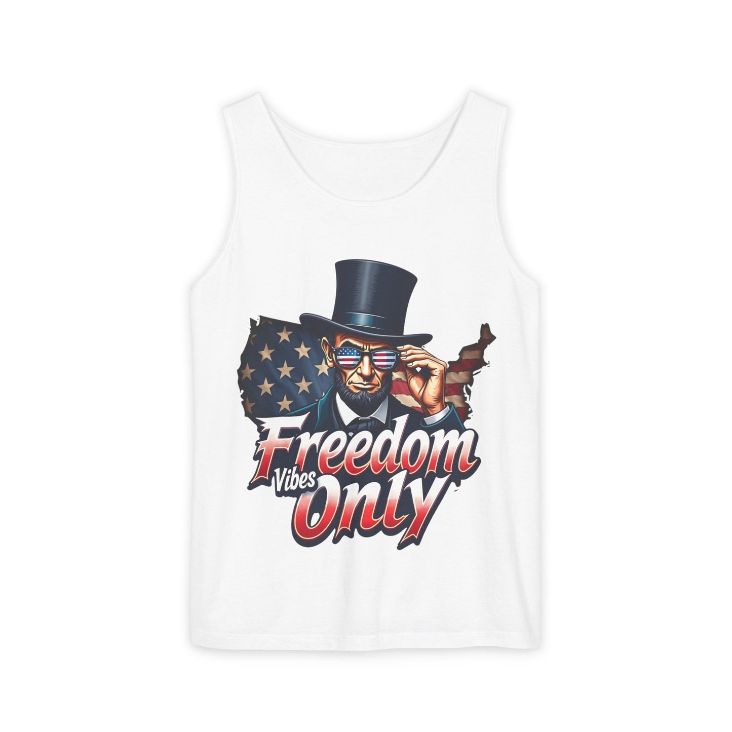 Freedom Vibes  Tank Top, Patriotic Summer Shirt, July 4th Apparel, Casual Independence Day Outfit, Gifts for Freedom Lovers