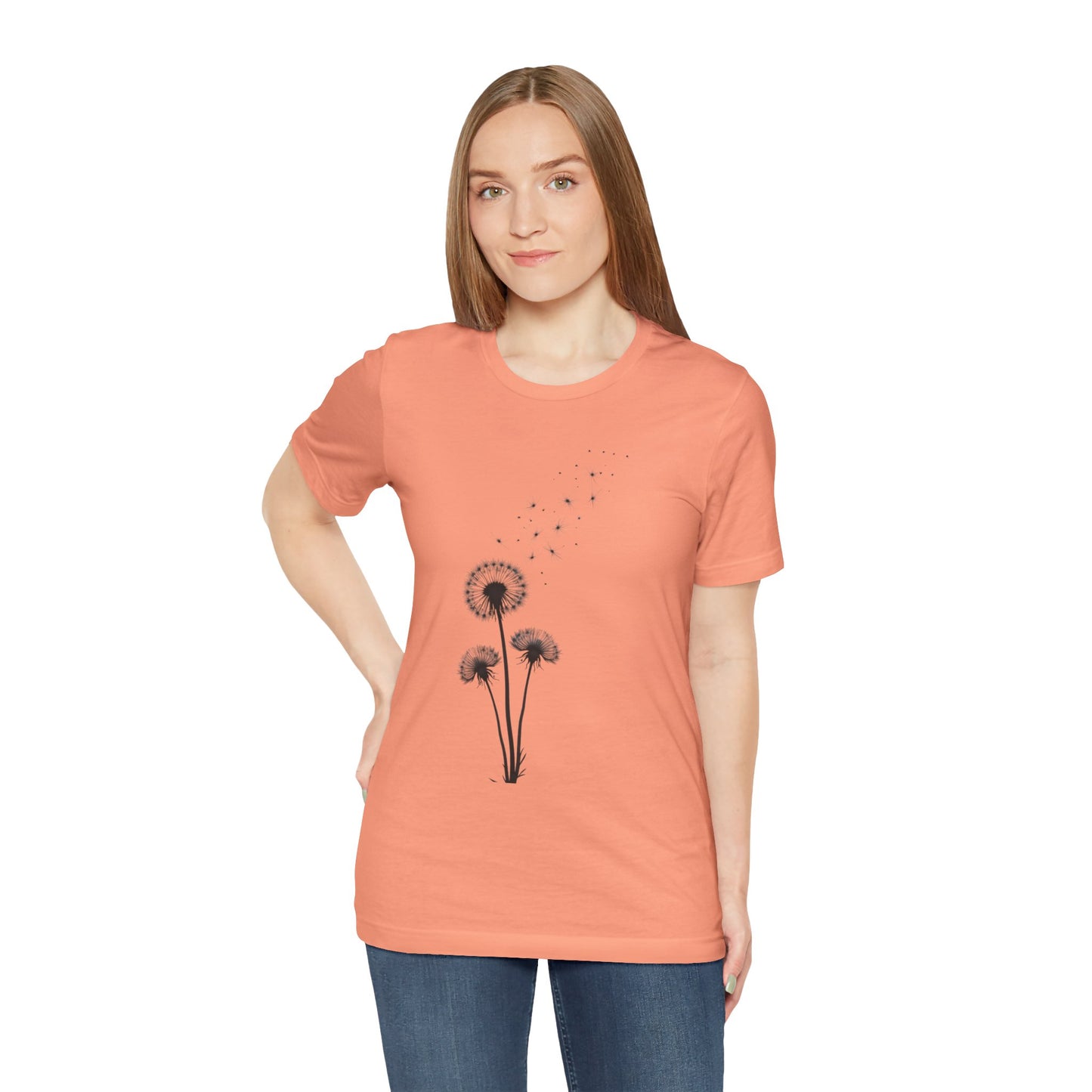 Dandelion Dreams Unisex Jersey Short Sleeve Tee - Nature-Inspired Tee for Relaxed Vibes