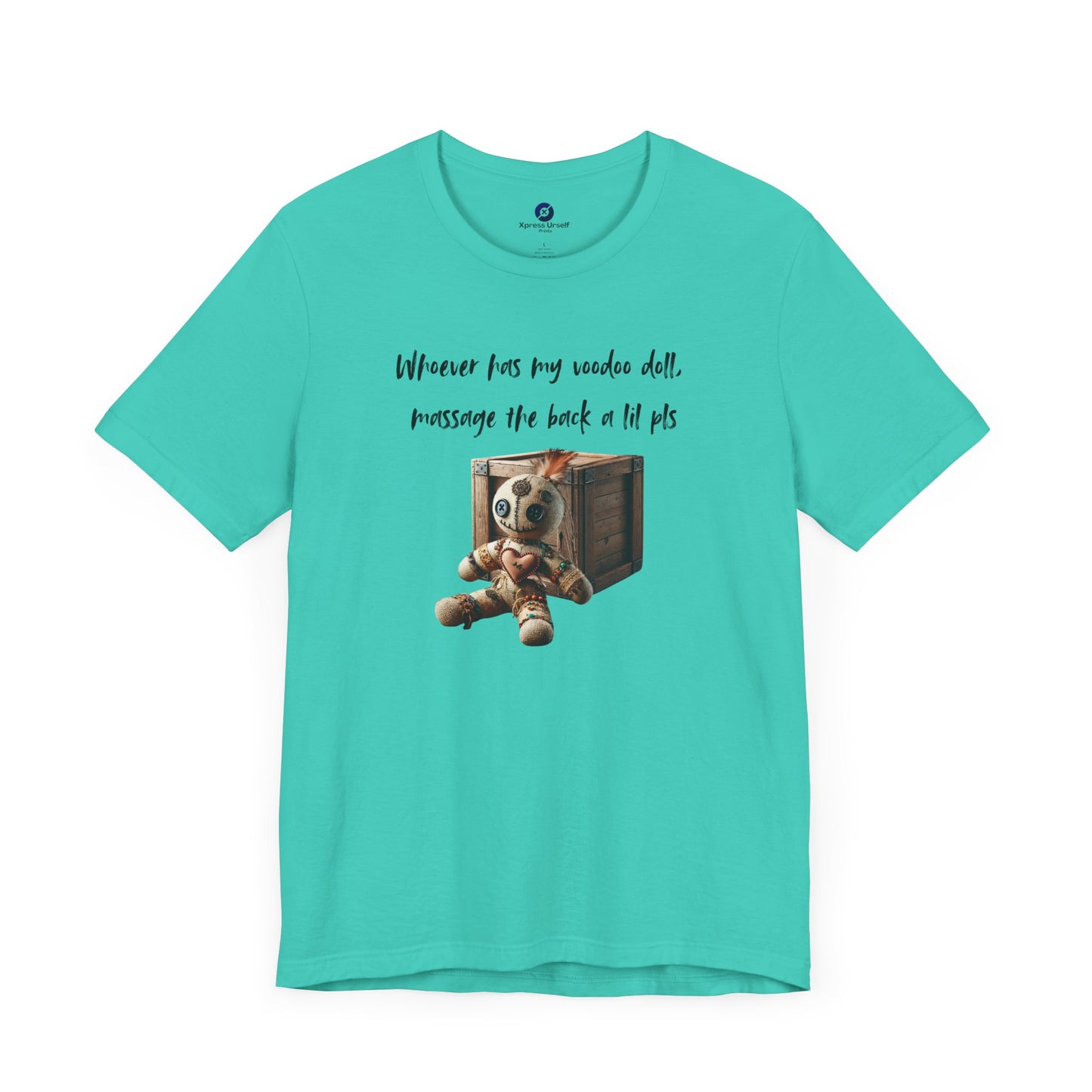 Whimsical Voodoo Doll Tee - Unisex Short Sleeve Shirt with Fun Message