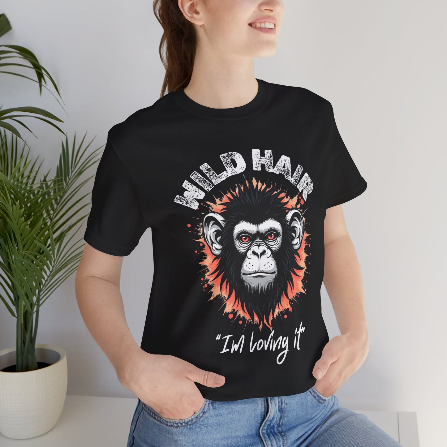 Wild Hair Gorilla Unisex Short Sleeve Tee | Fun Graphic Shirt for Casual Wear