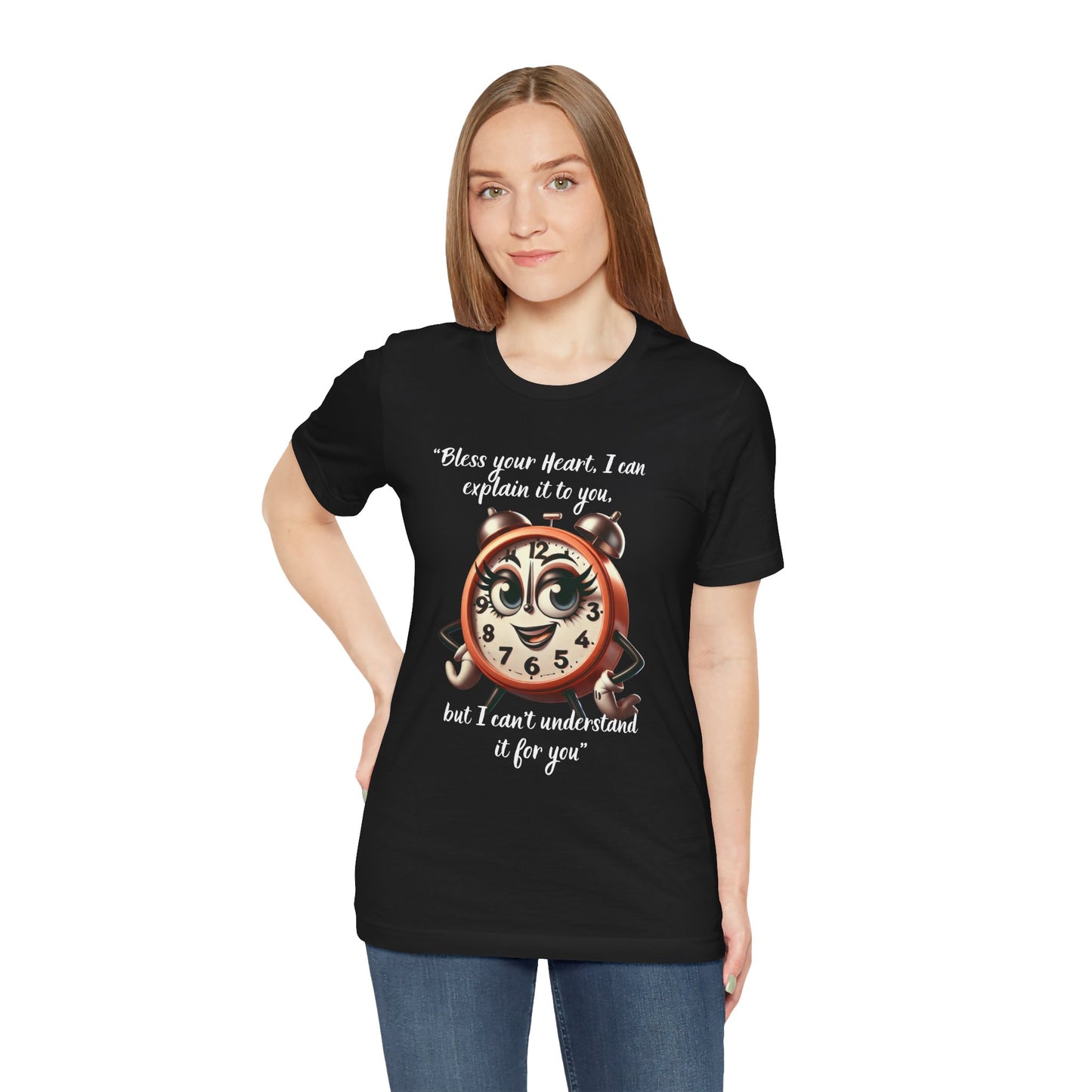 Quirky Clock Graphic Tee - "Bless Your Heart" Quote