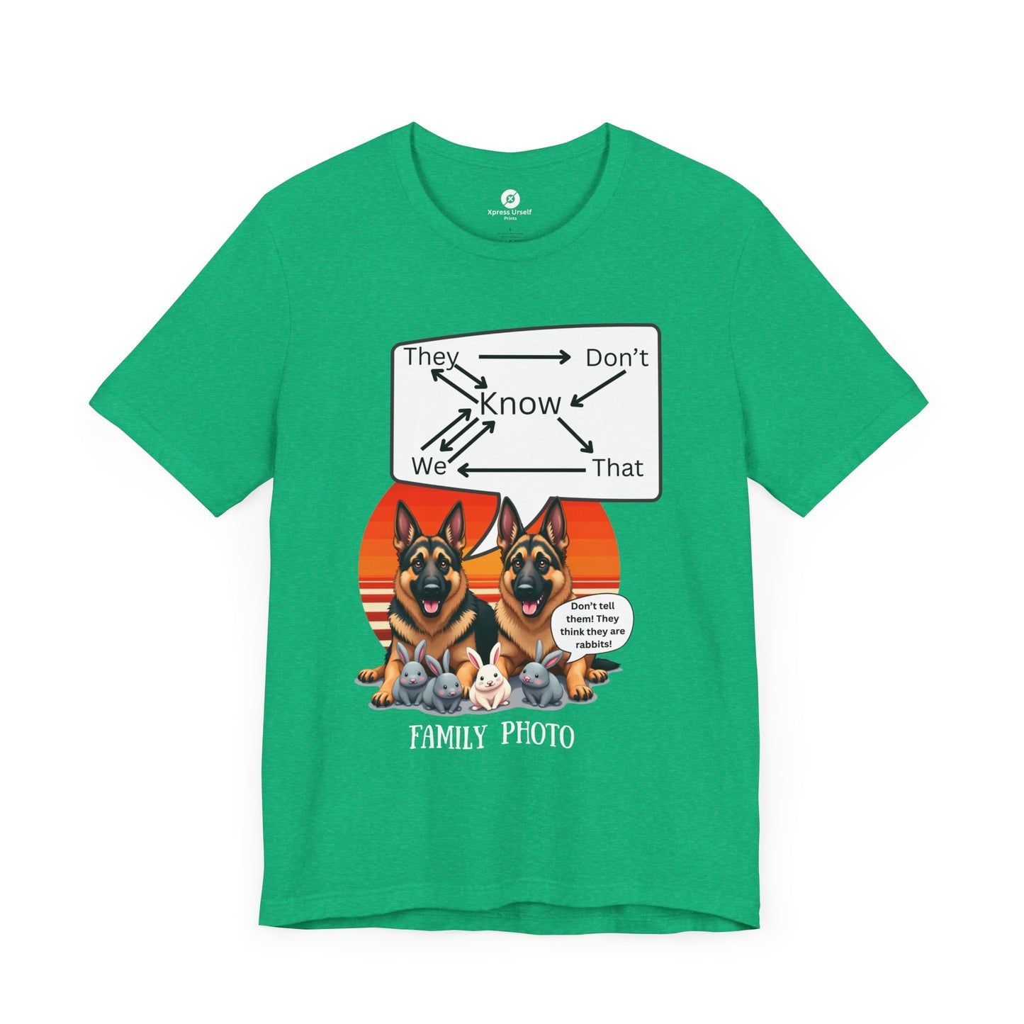 Funny Family Photo Dog Tee | Unisex Jersey Short Sleeve Shirt