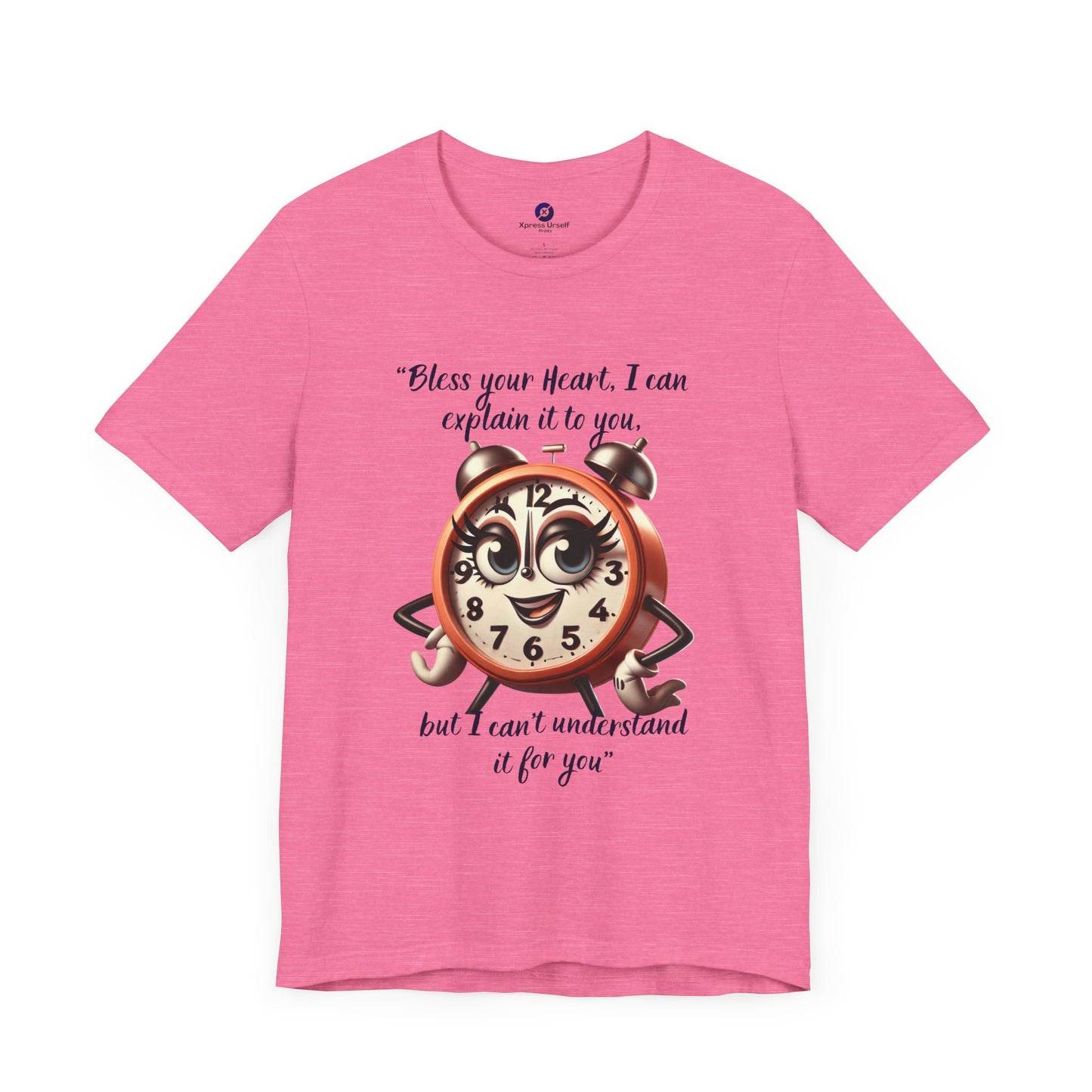 Quirky Clock Graphic Tee - "Bless Your Heart" Quote
