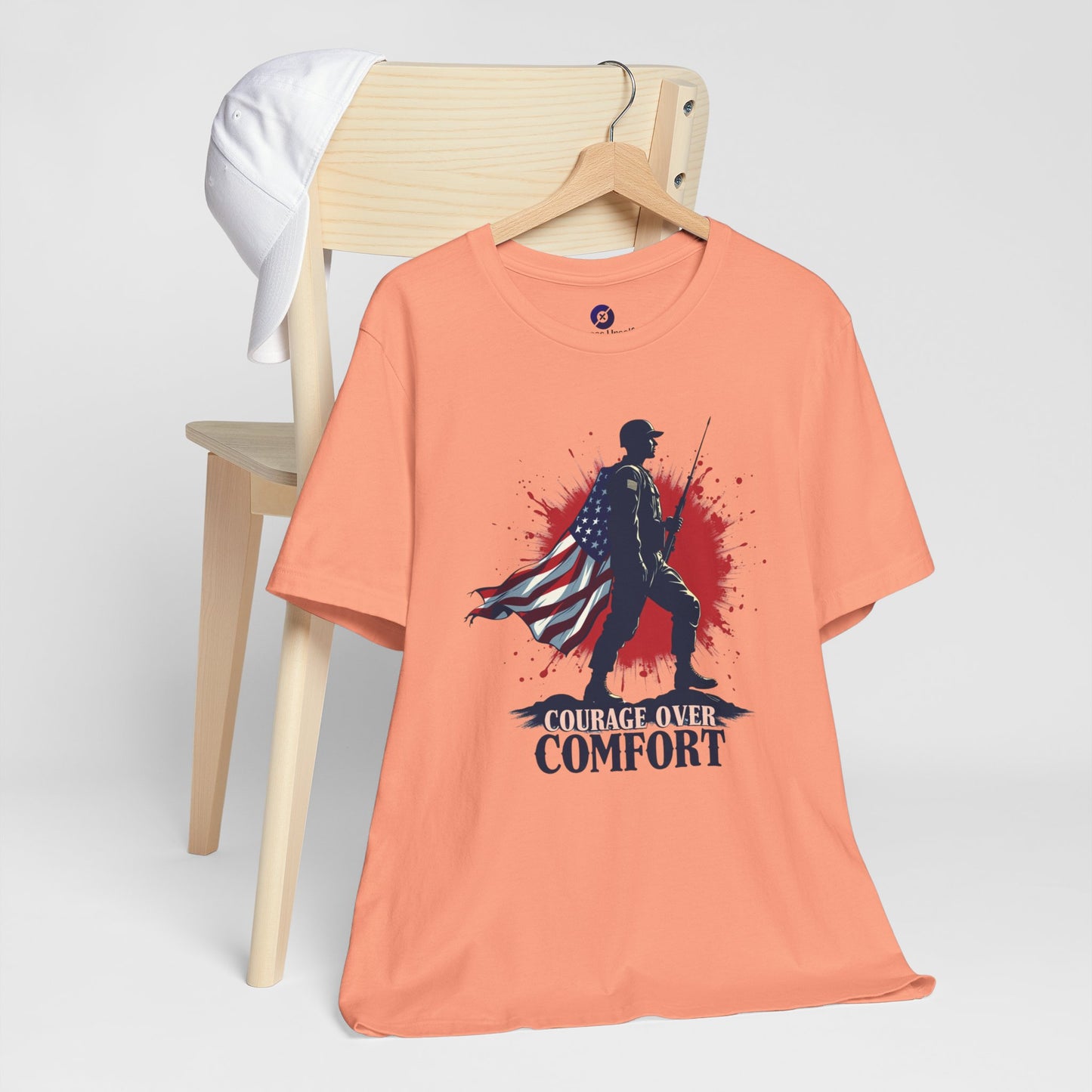 Courage Over Comfort Unisex Short Sleeve Tee - Patriotic T-Shirt