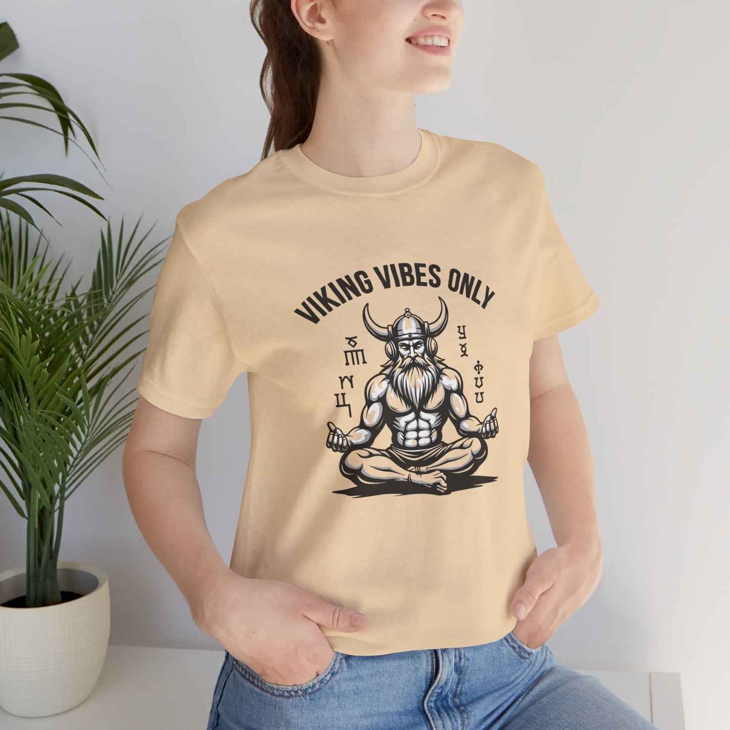 Viking Vibes Only Unisex Tee - Casual Graphic T-Shirt for Norse Mythology Fans