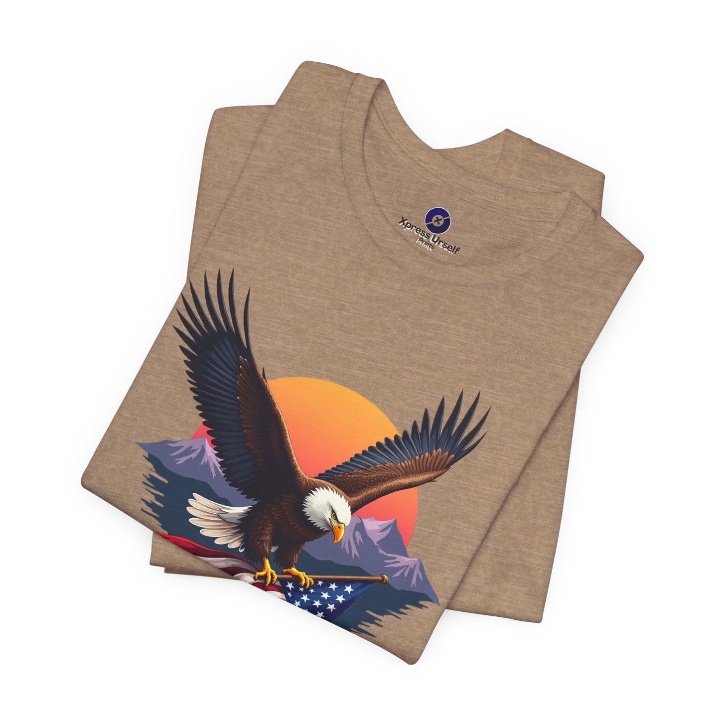 Patriotic Eagle Graphic Tee - Unisex Jersey Short Sleeve T-Shirt